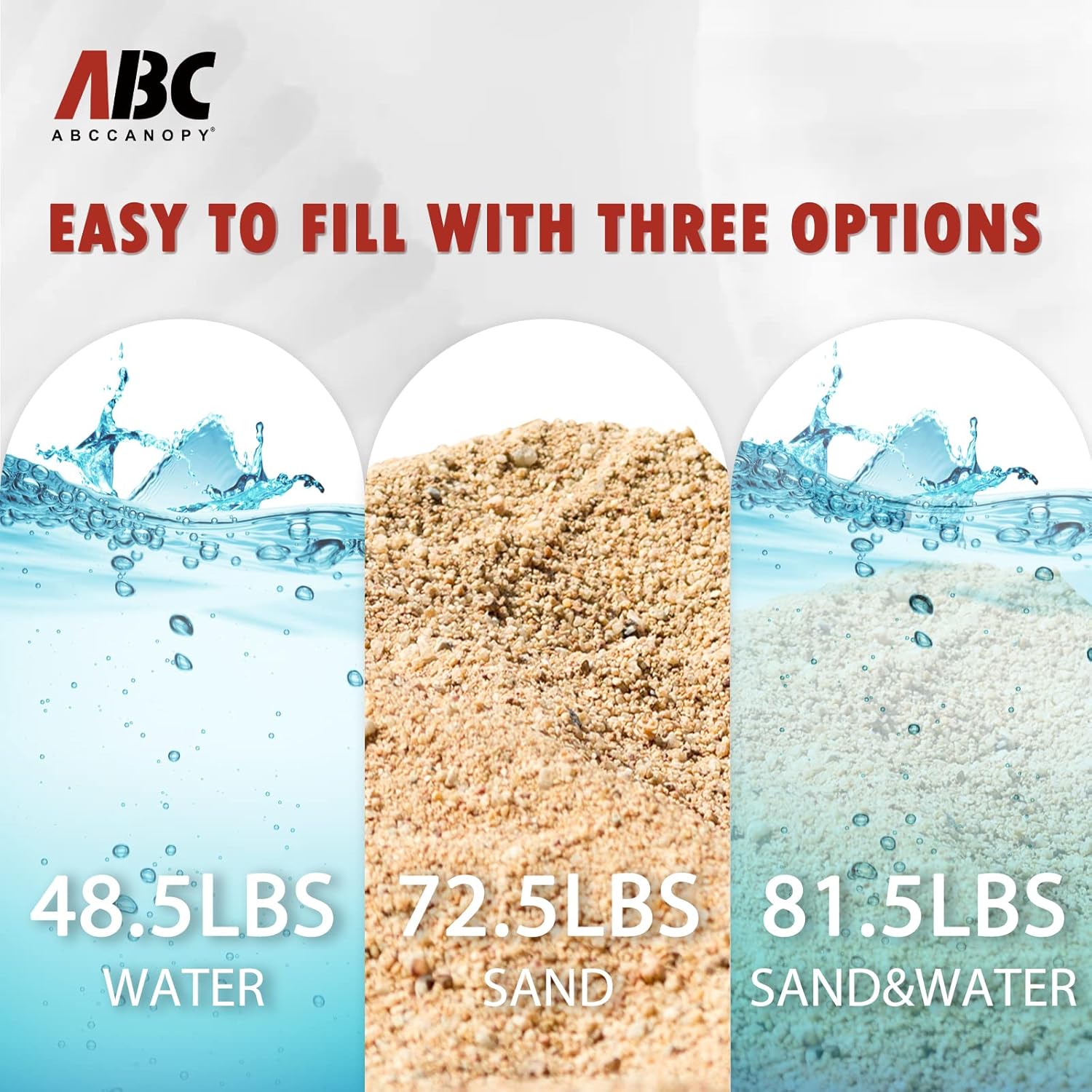 Abccanopy Base per Ombrellone da Patio 9,1kg, Marrone - immagine 4