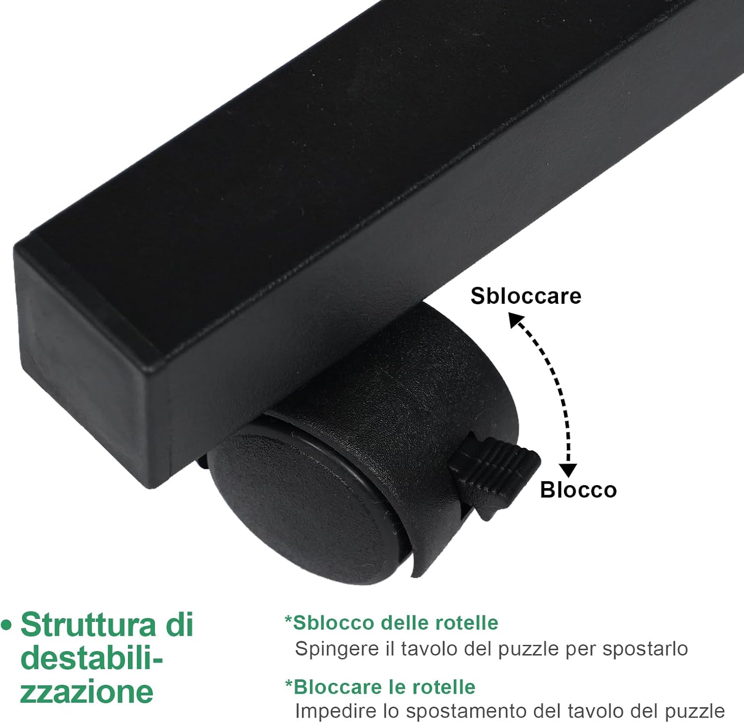 Jifenkla Tavolo da Puzzle in Legno 1500 Pezzi - immagine 6