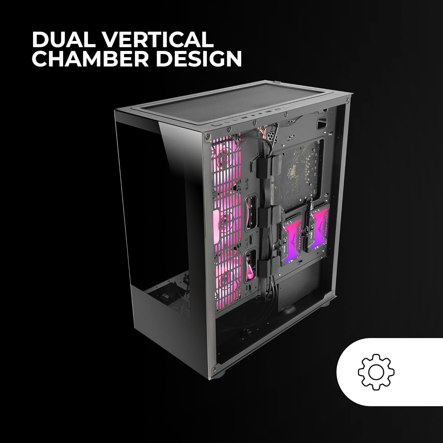 Mars Gaming MC-ULT - Case Gaming Custom XXL E-ATX, Nero - immagine 3