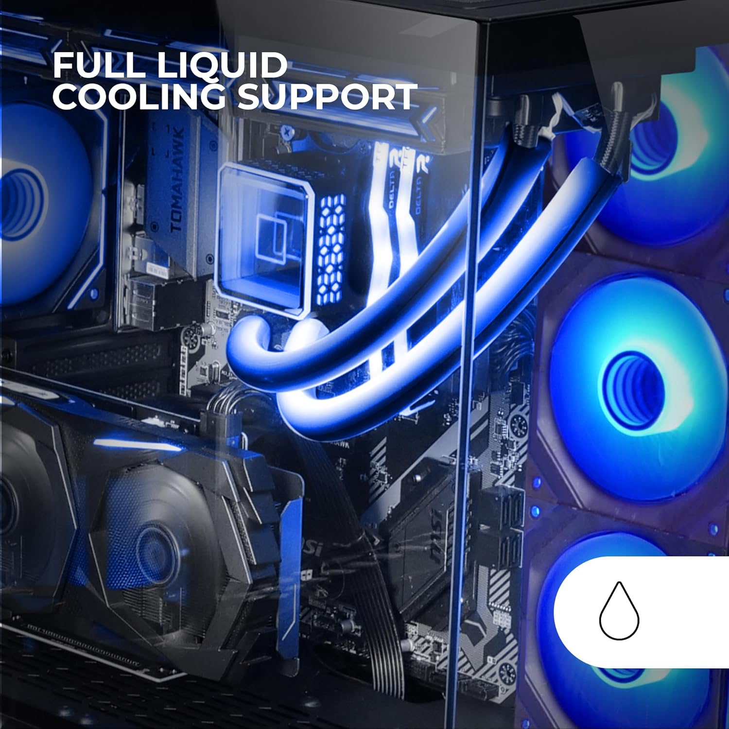 Mars Gaming MC-ULT - Case Gaming Custom XXL E-ATX, Nero - immagine 4