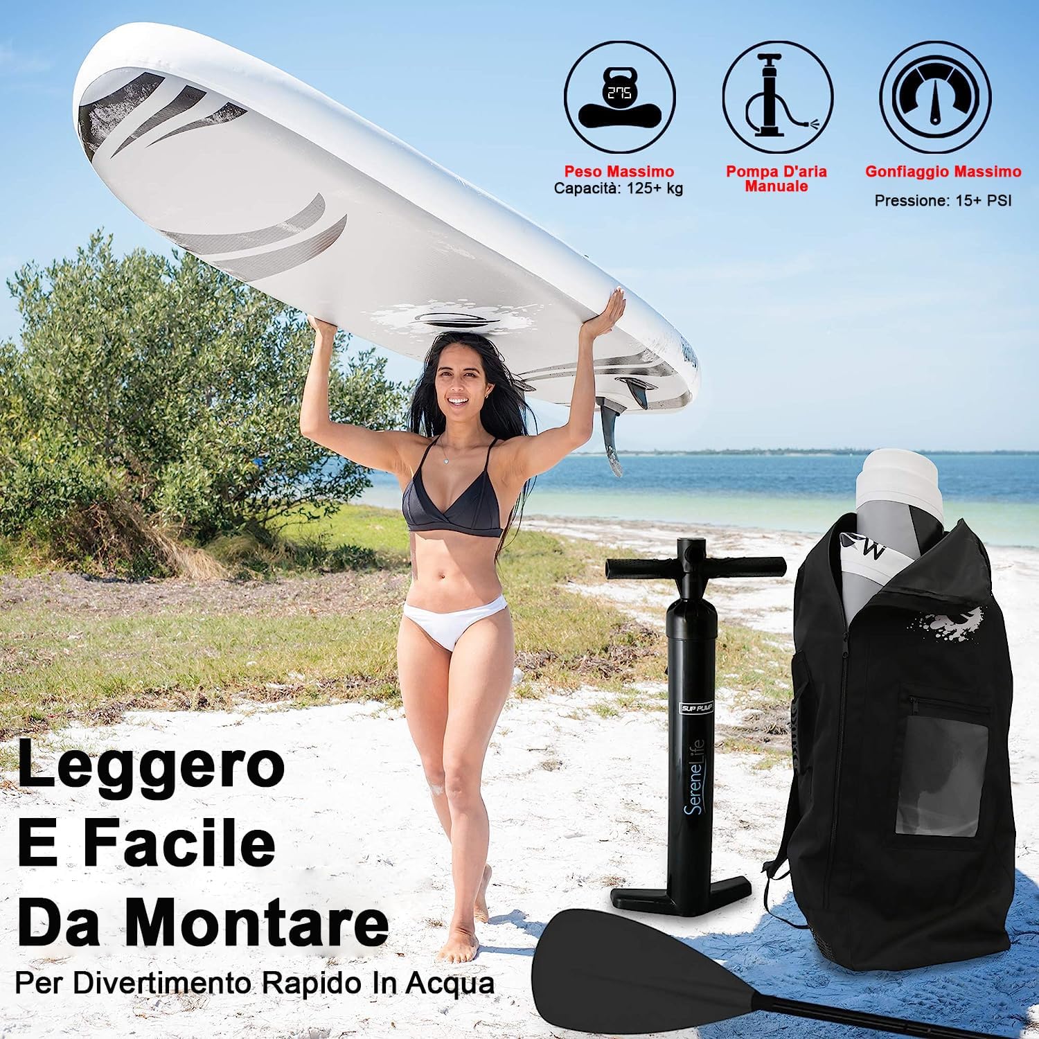 Serenelife Stand up Paddle Board Gonfiabile - immagine 2