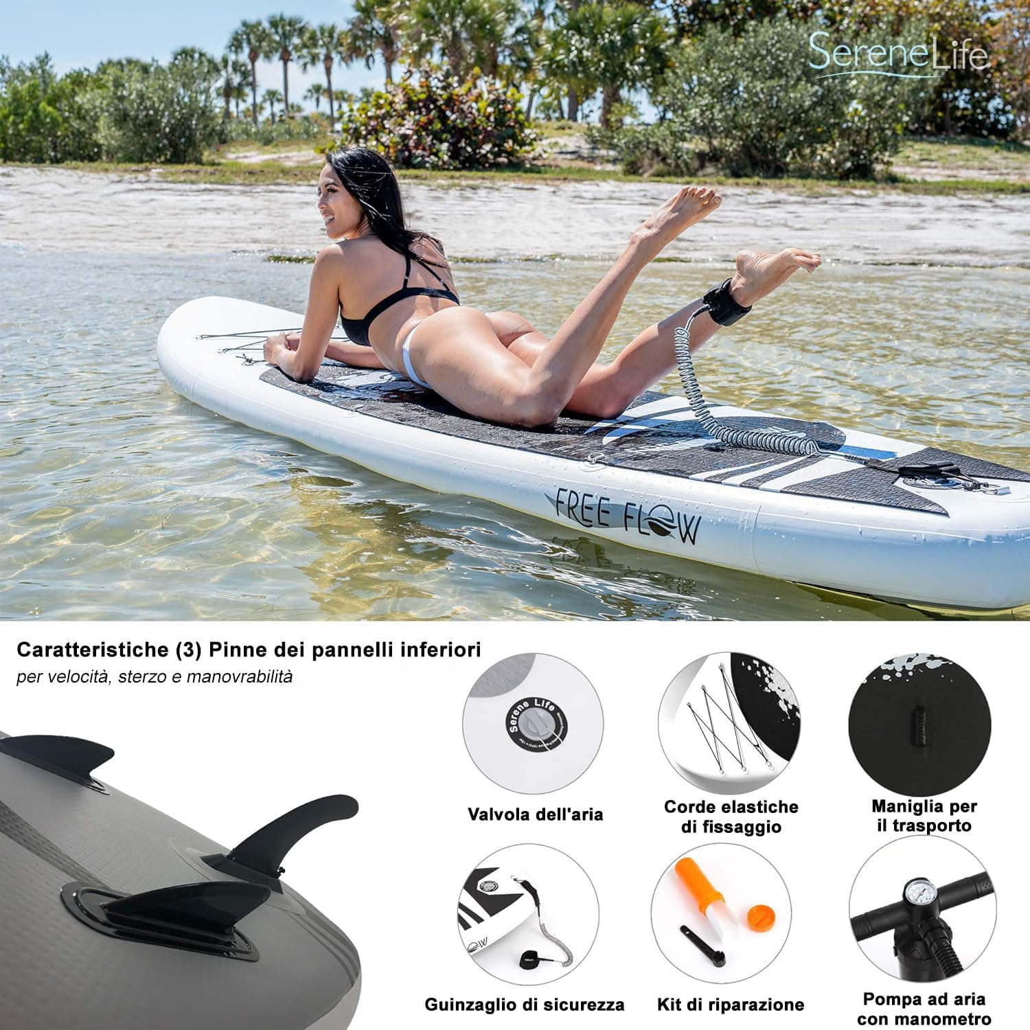 Serenelife Stand up Paddle Board Gonfiabile - immagine 5