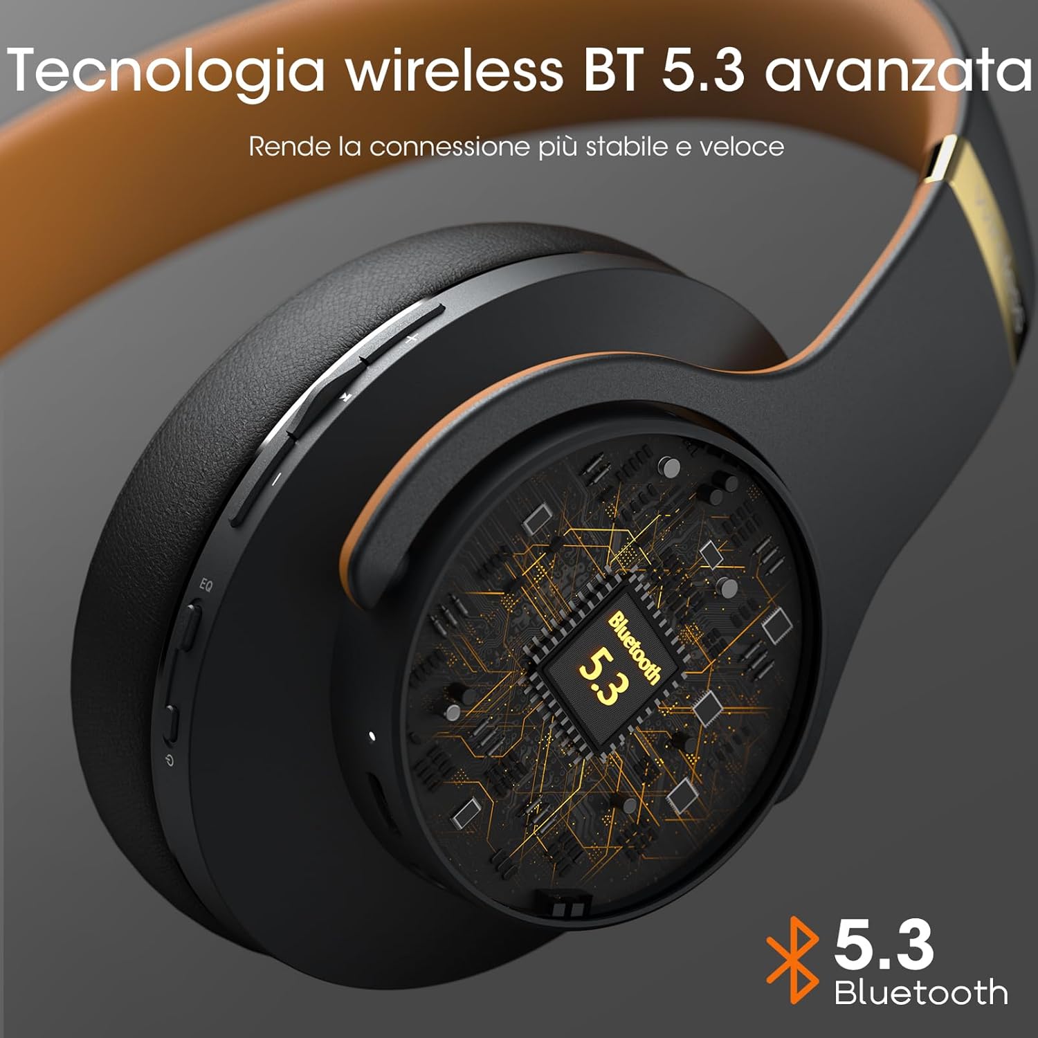 Doqaus Cuffie Bluetooth Wireless Over Ear 90h - immagine 3