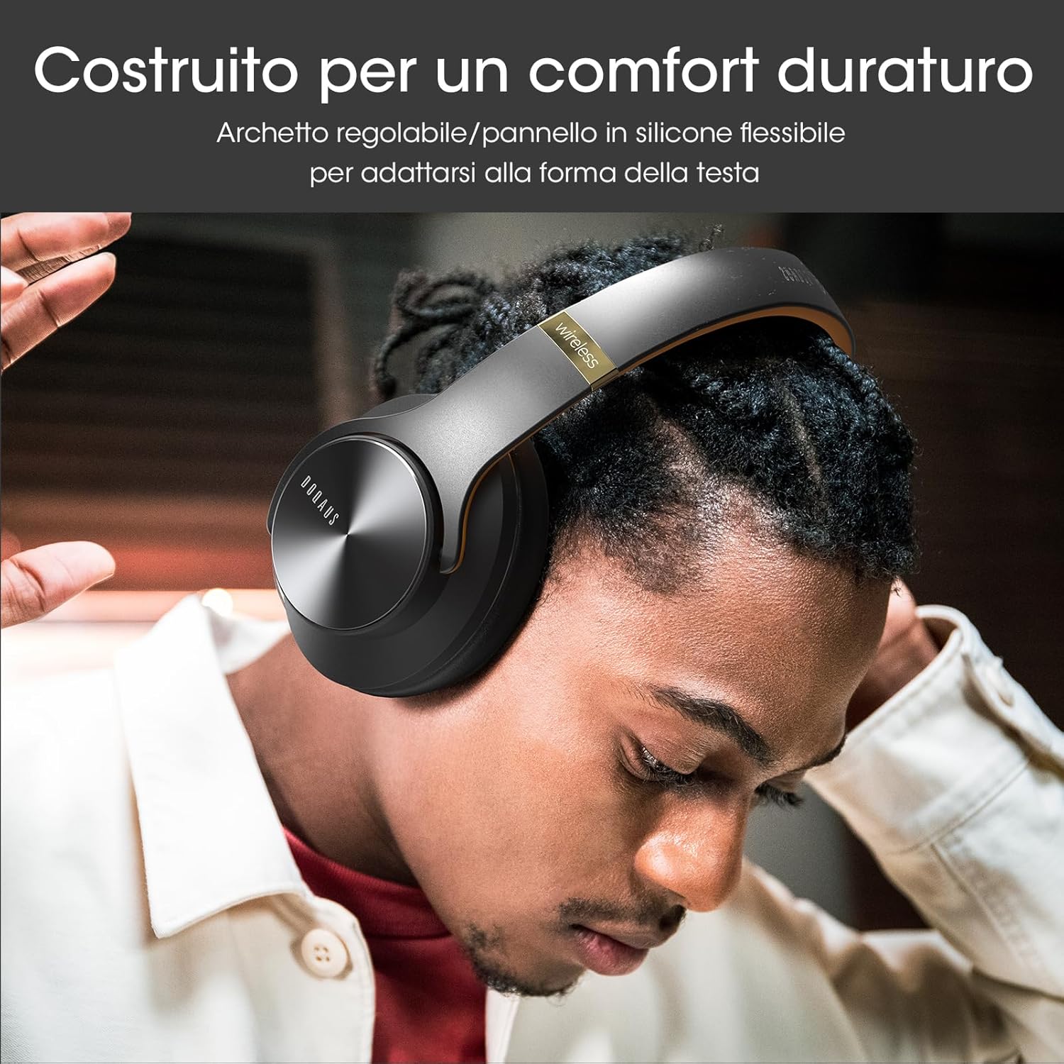 Doqaus Cuffie Bluetooth Wireless Over Ear 90h - immagine 8