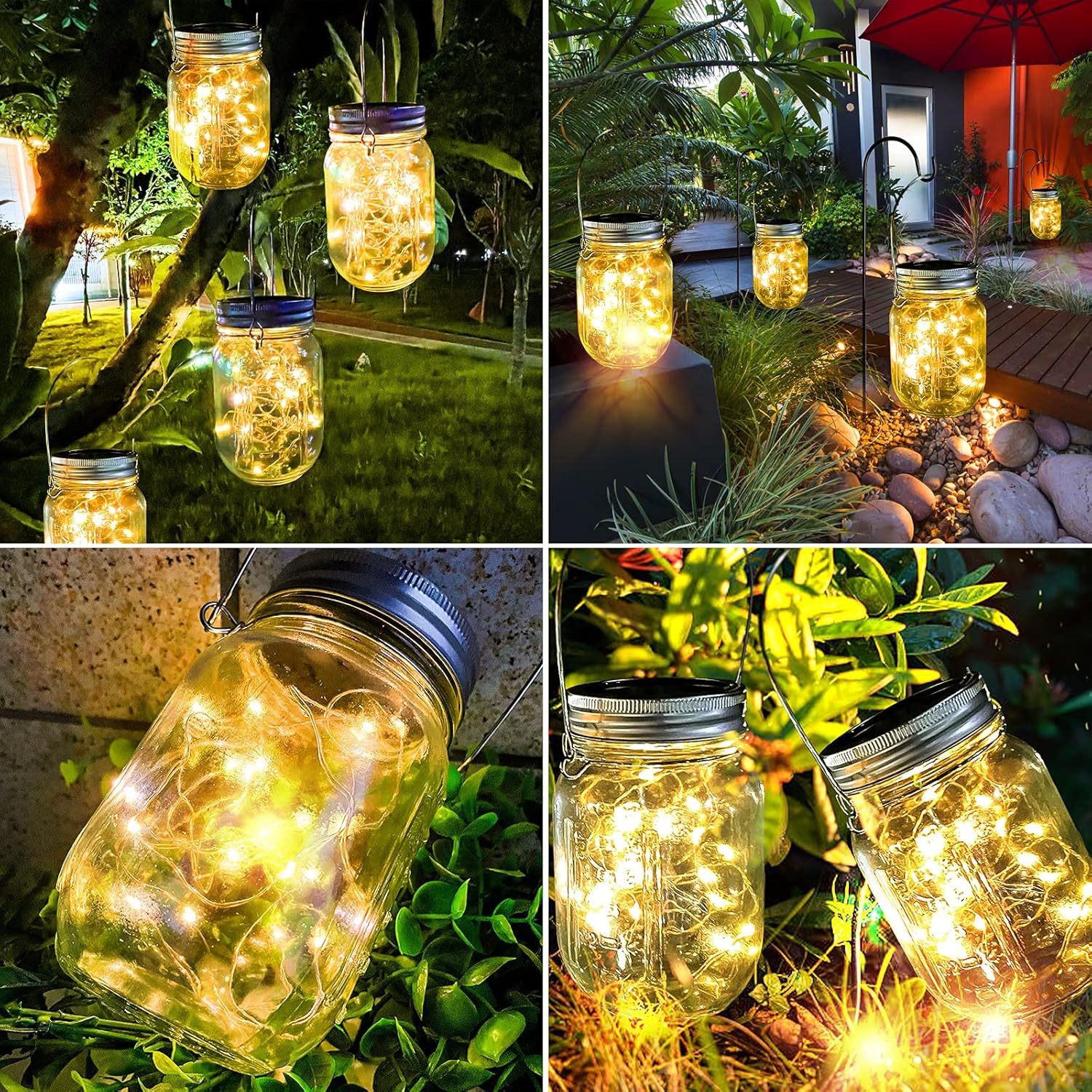 Lanterne Solari da Esterno 6 pezzi, Vetro - immagine 6