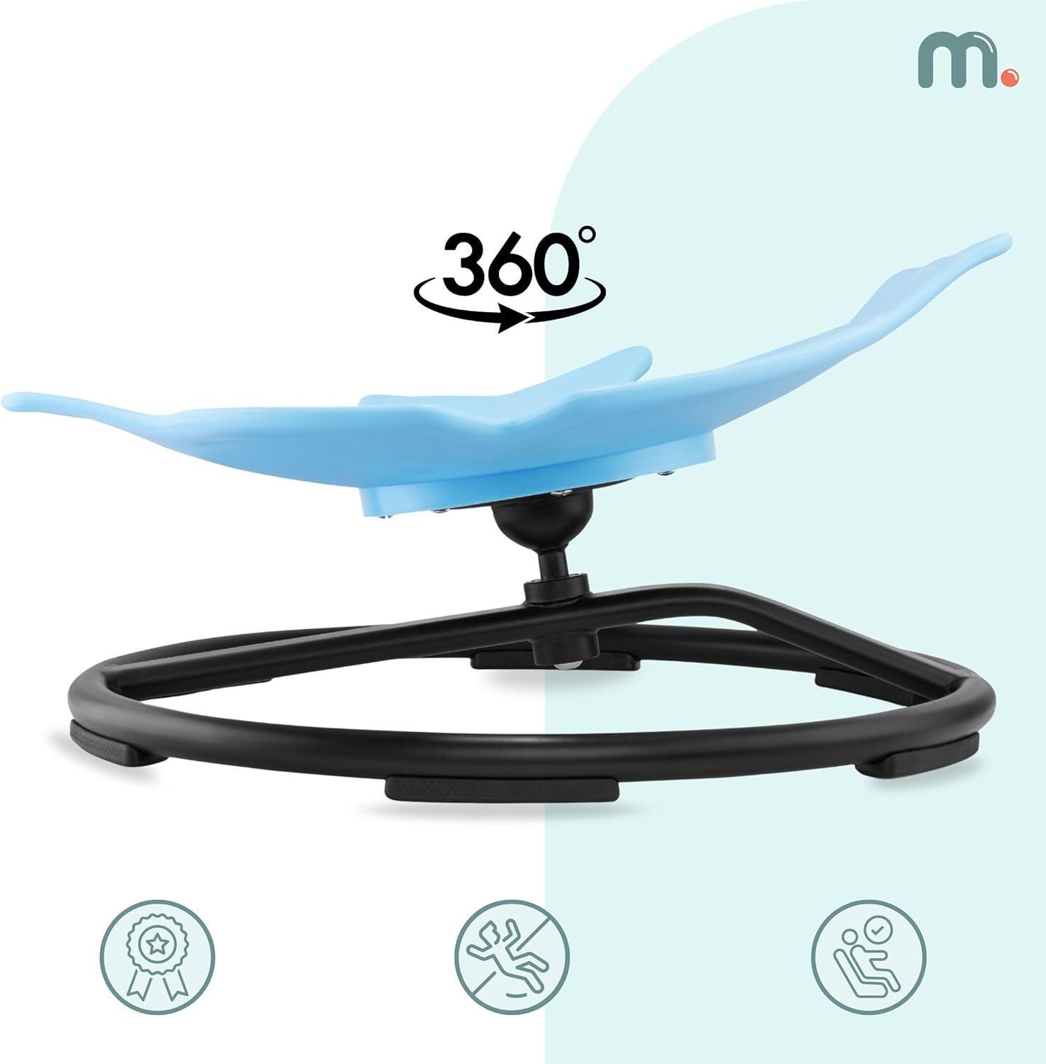 Mamabrum Mini Giostra per Bambini Pesce - Blu - immagine 2