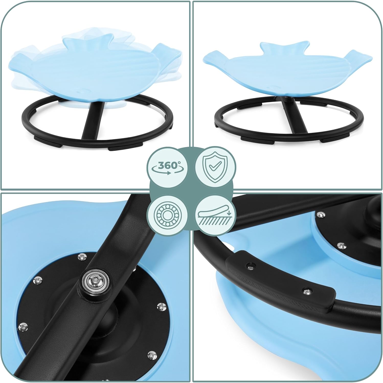 Mamabrum Mini Giostra per Bambini Pesce - Blu - immagine 4