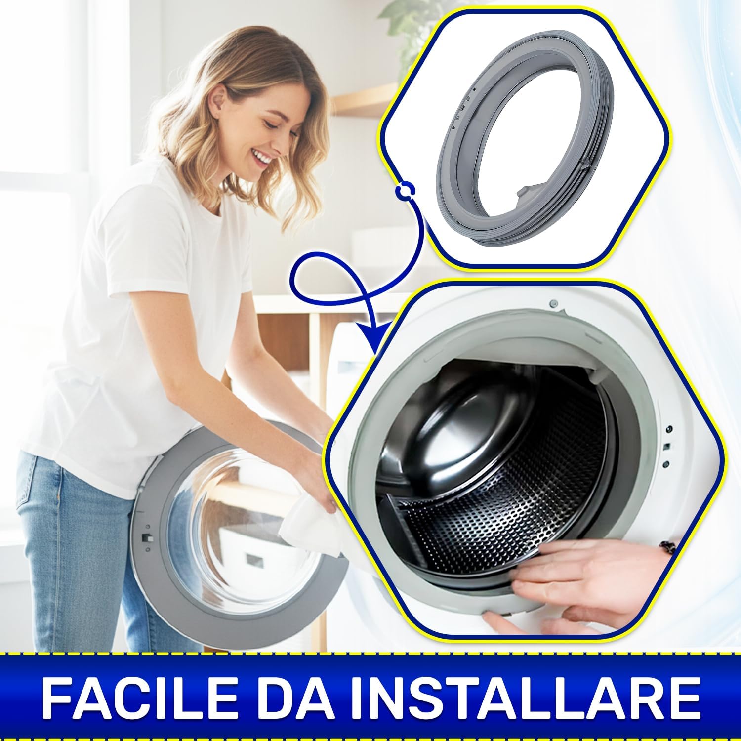 MONTERAL Guarnizione Lavatrice Porta per AEG Electrolux - immagine 4