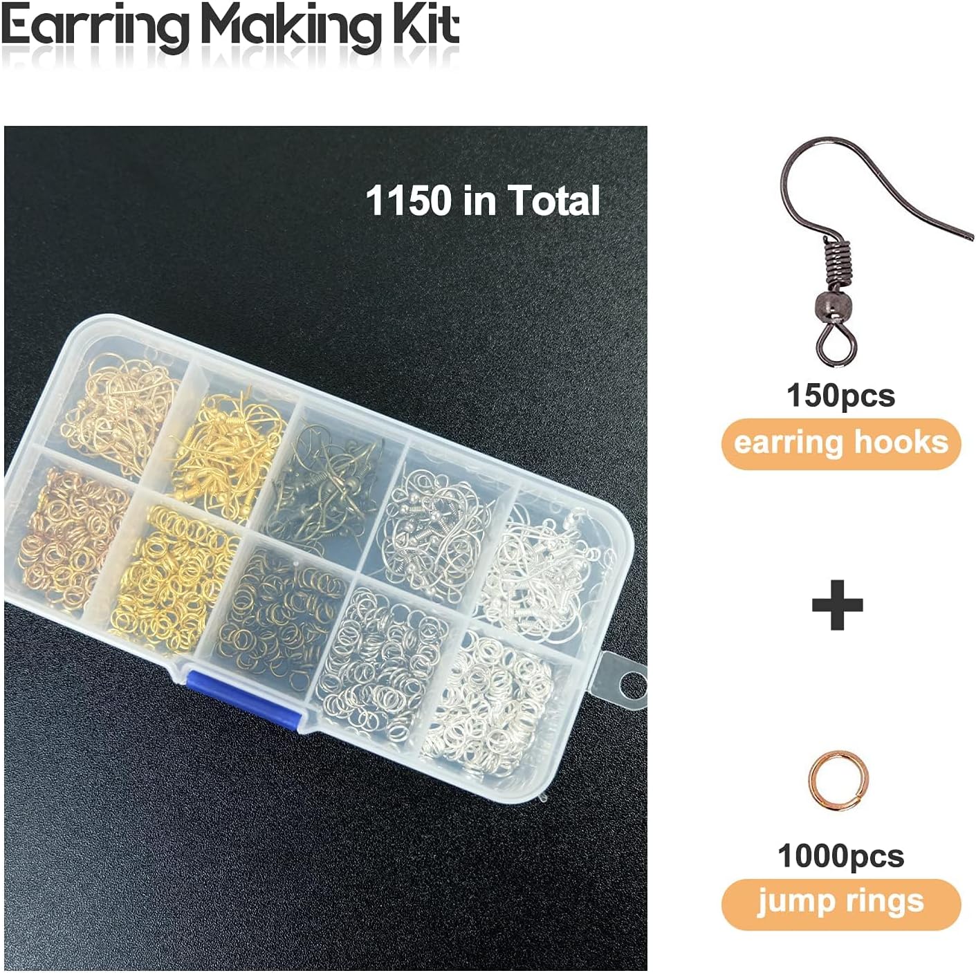 Redamancy 1150 Pezzi Kit per Fare Orecchini - immagine 4