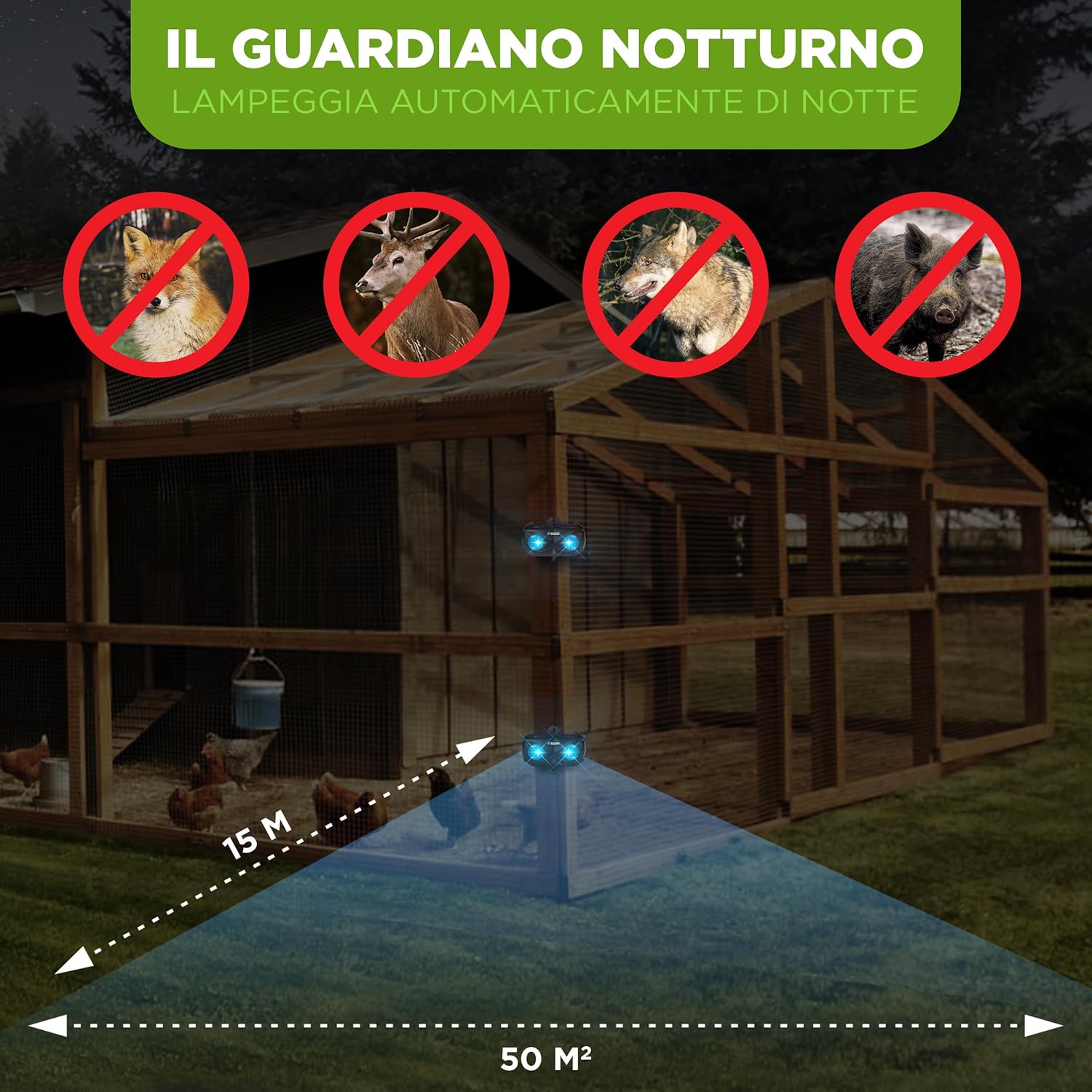 Isotronic Dissuasore Animali Solare con Luce Blu - immagine 7