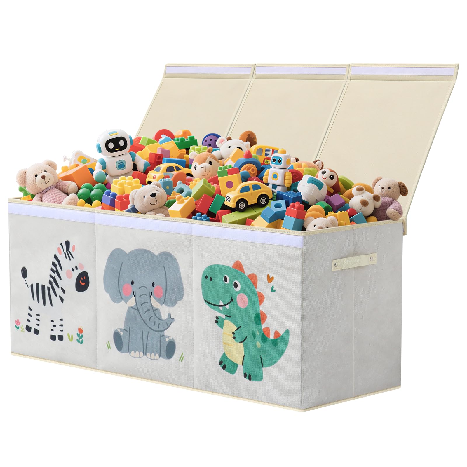 Eluchang Scatole Portaoggetti Pieghevoli 147L - Beige