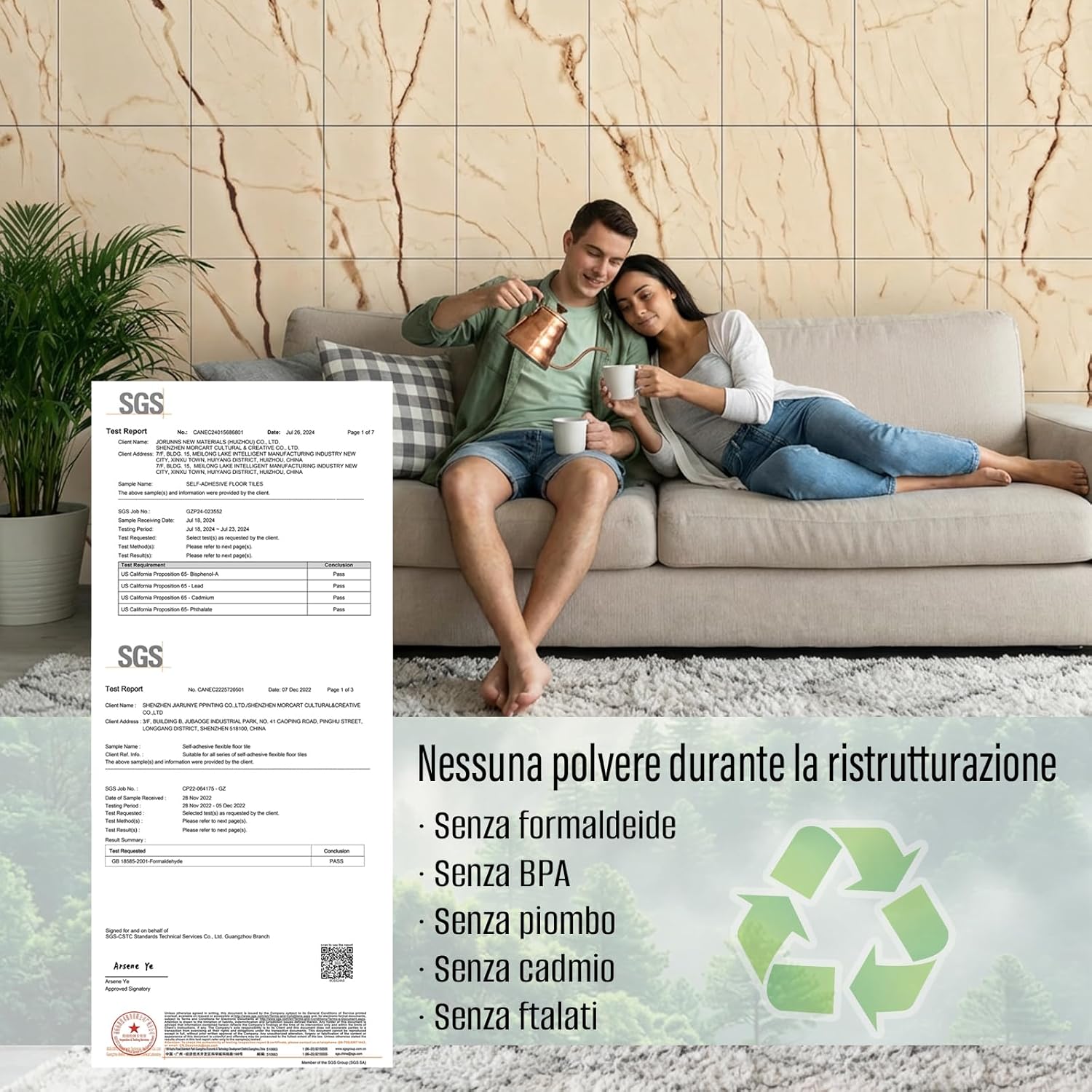 Piastrelle Autoadesive da Parete 30x30 cm (44 pezzi) - immagine 4