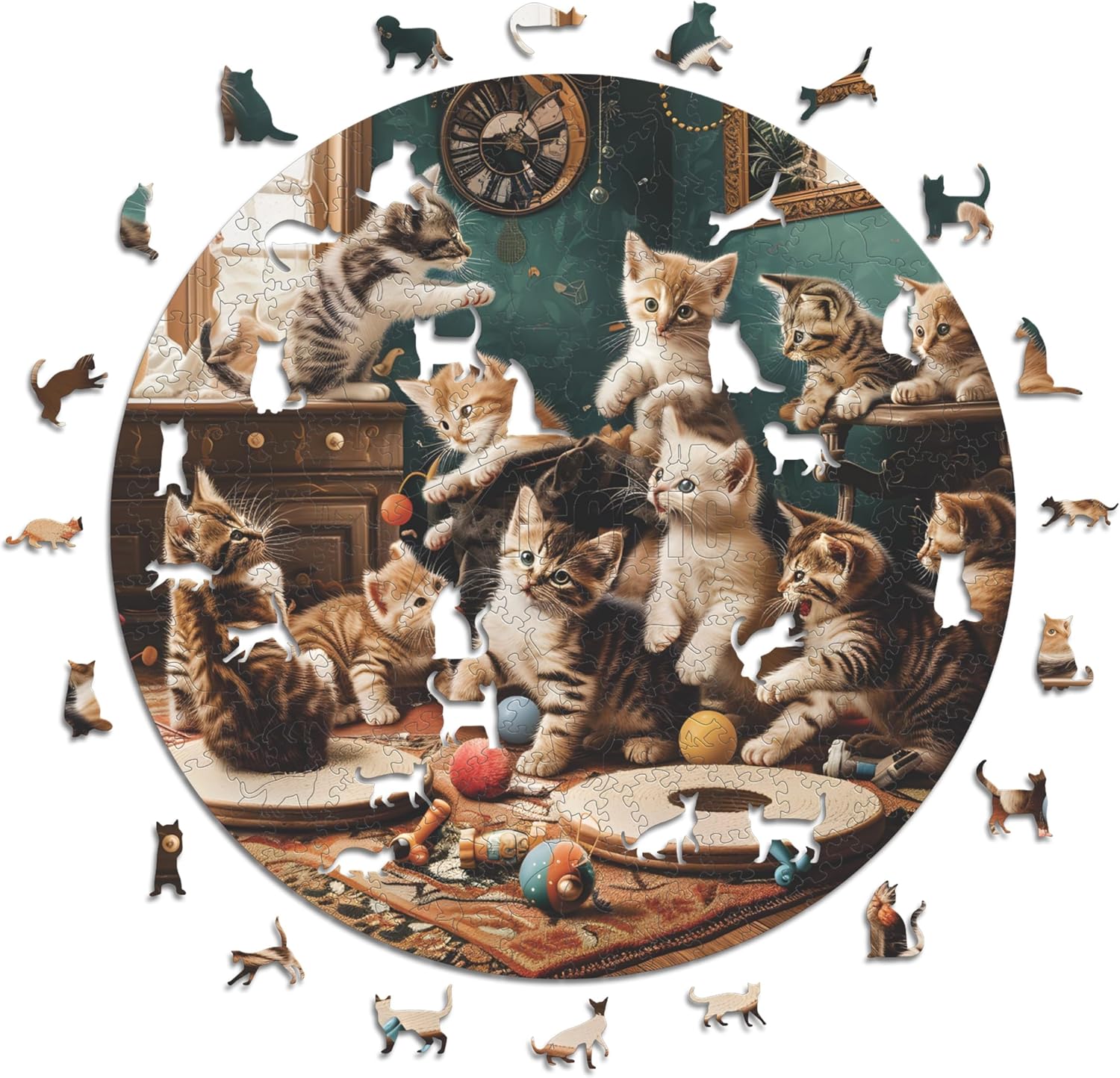 Iconic Puzzles - Gattini Giocosi, Puzzle in Legno 350 Pezzi - immagine 1