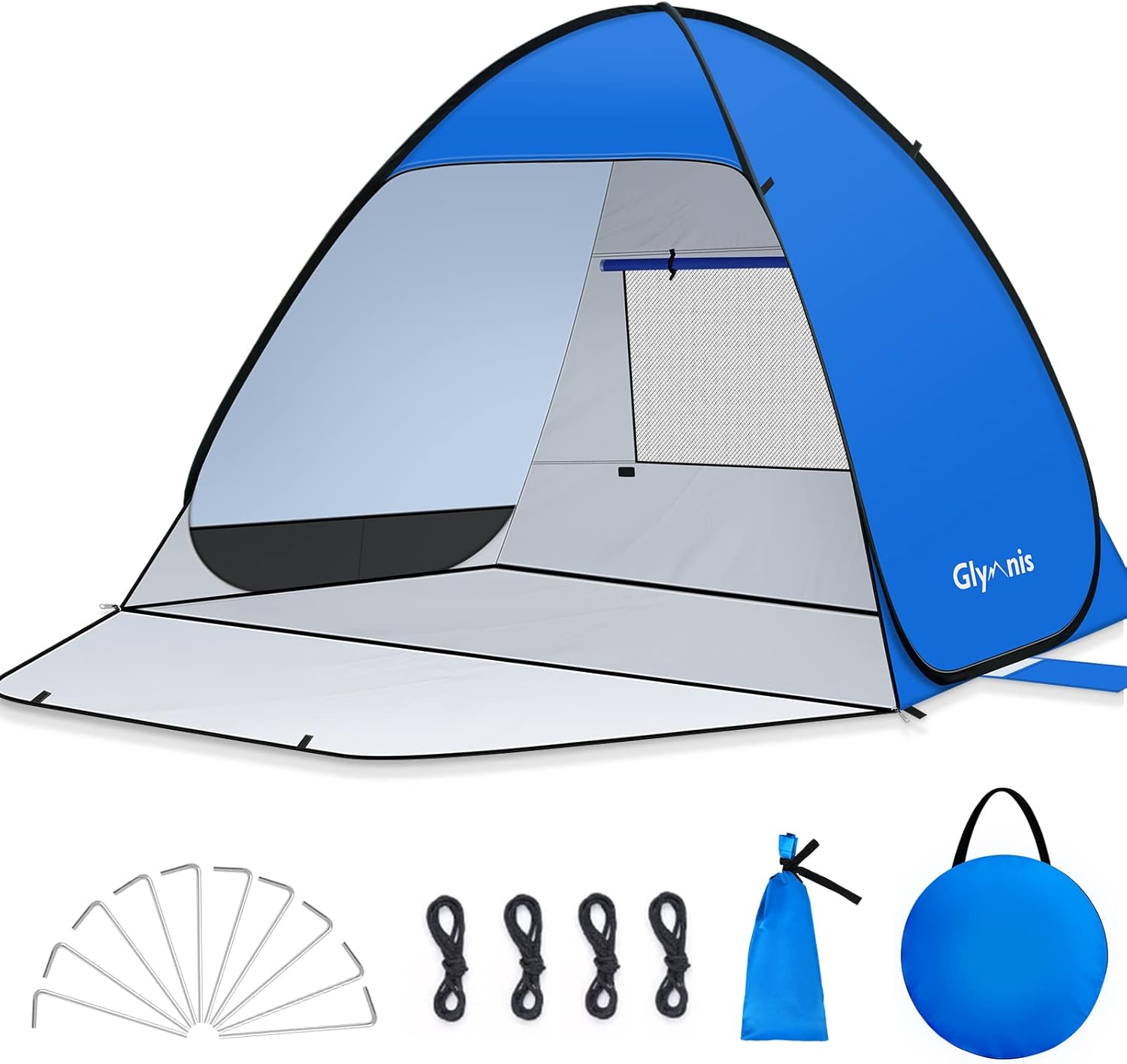 Glymnis Tenda da Spiaggia Pop-up 220x190x135cm - immagine 1