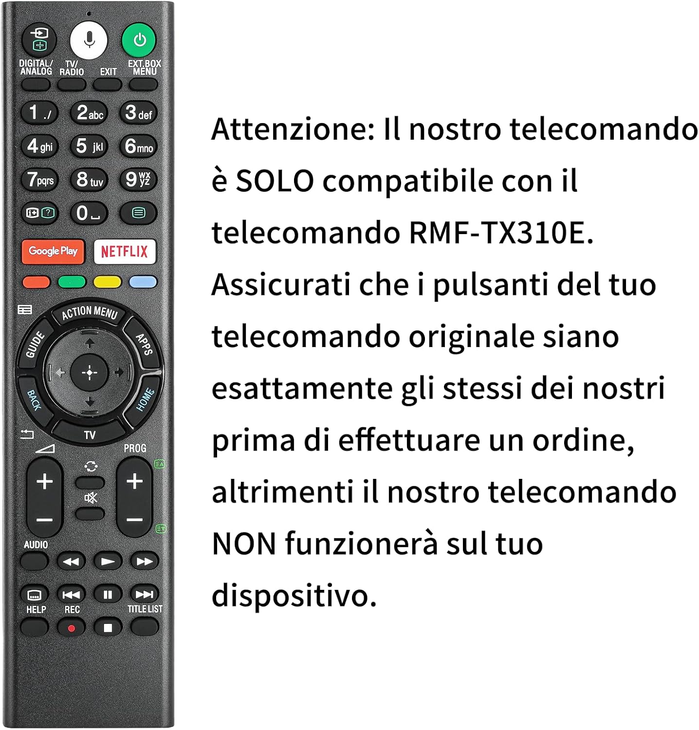 Telecomando Vocale RMF-TX310E per Sony TV - immagine 2