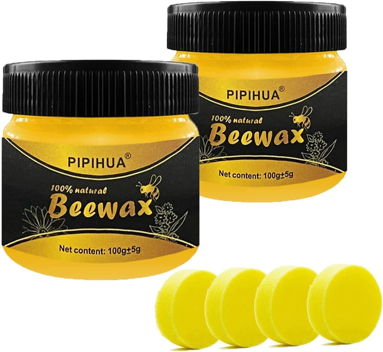 Cera D'Api Naturale per la Cura del Legno 2x100g - immagine 1