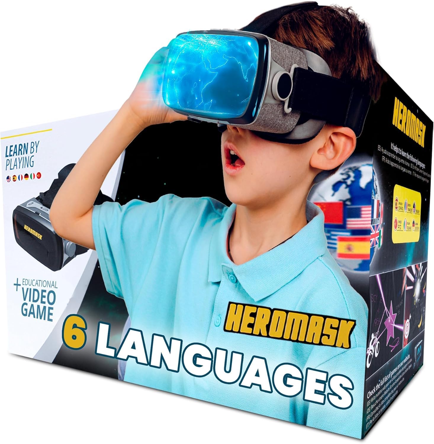 Heromask - Visore Realtà Virtuale Bambini + Giochi Educativi