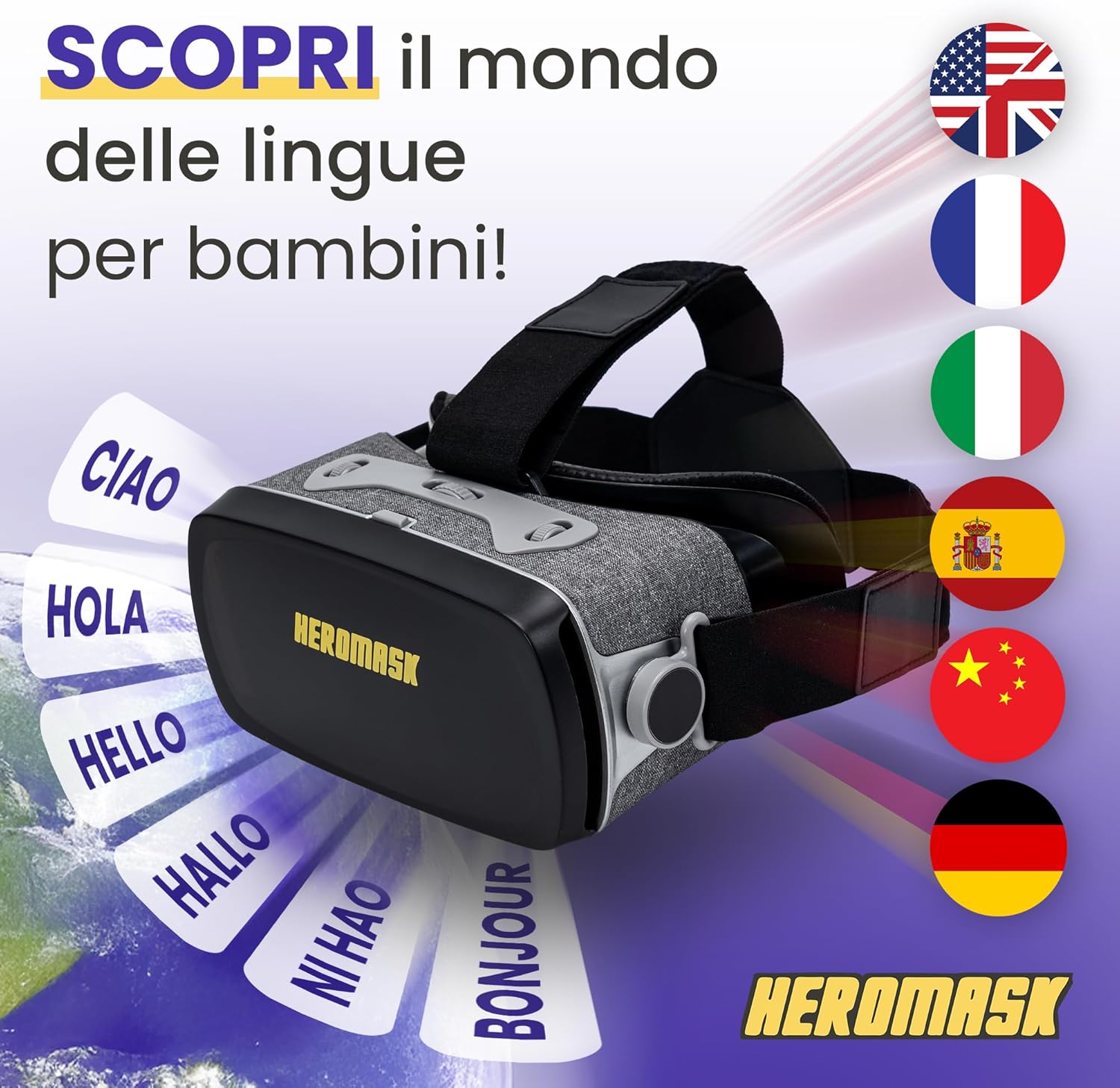 Heromask - Visore Realtà Virtuale Bambini + Giochi Educativi - immagine 2