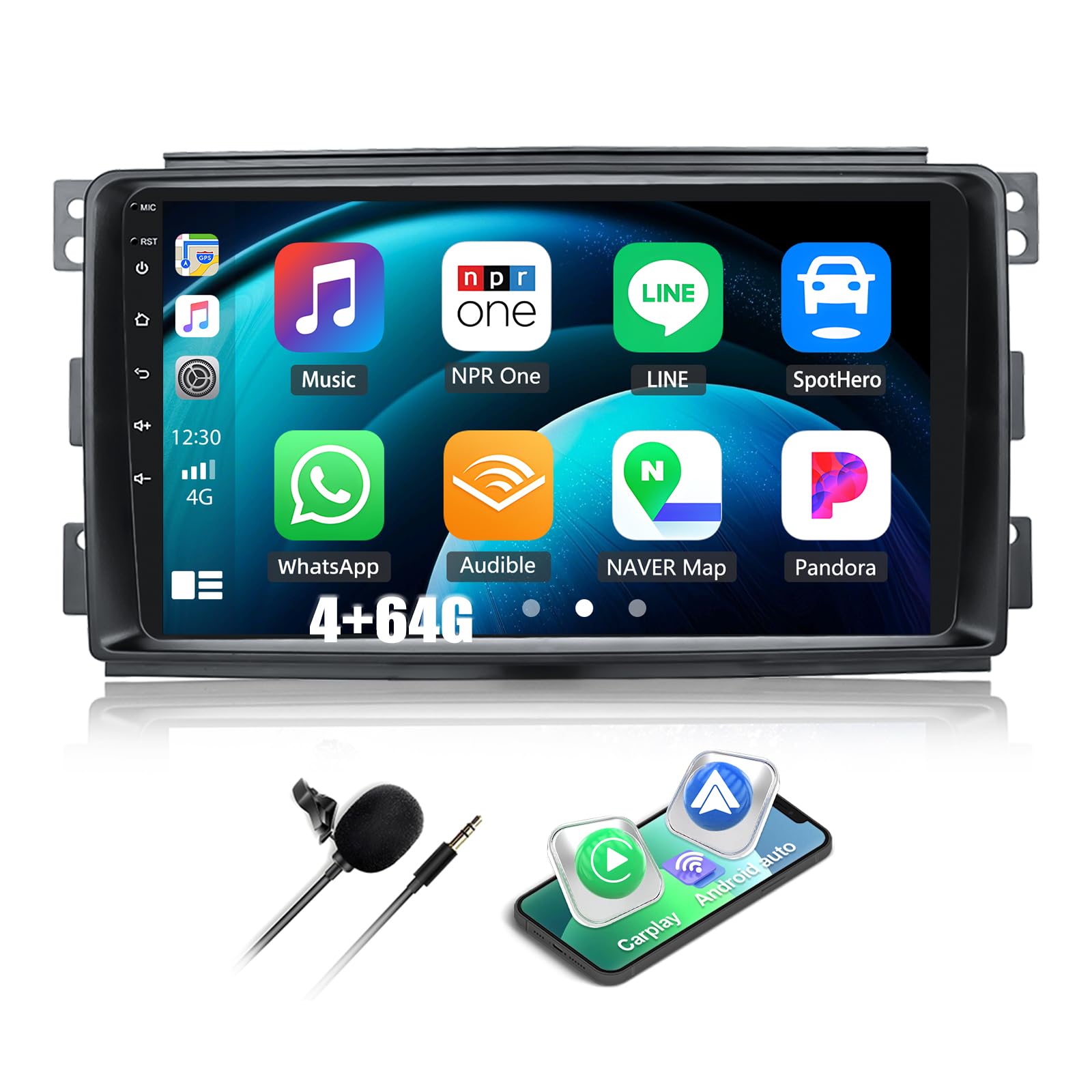 Sixwin Android 13 Autoradio 9" per Mercedes Smart Fortwo