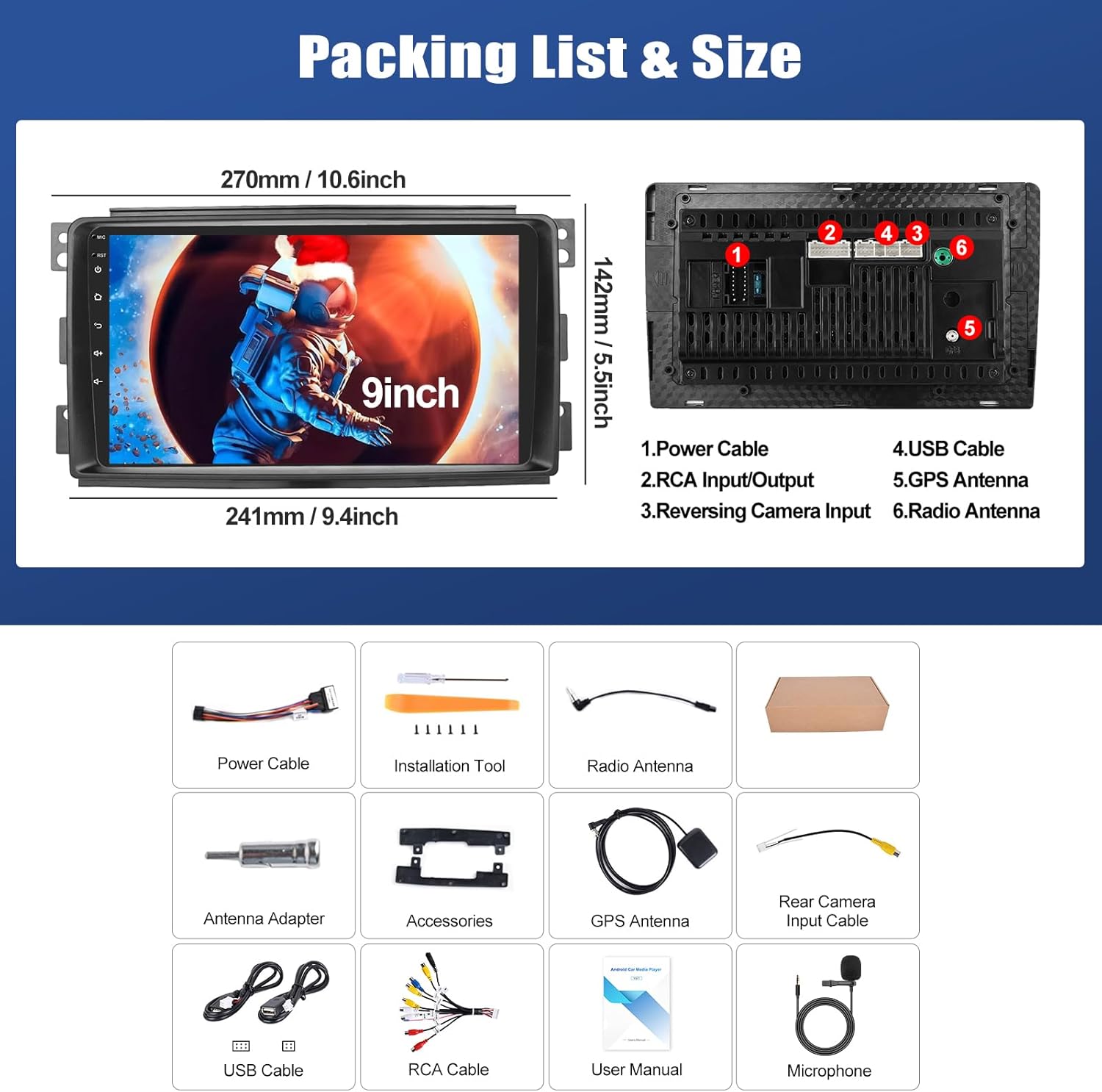 Sixwin Android 13 Autoradio 9" per Mercedes Smart Fortwo - immagine 3