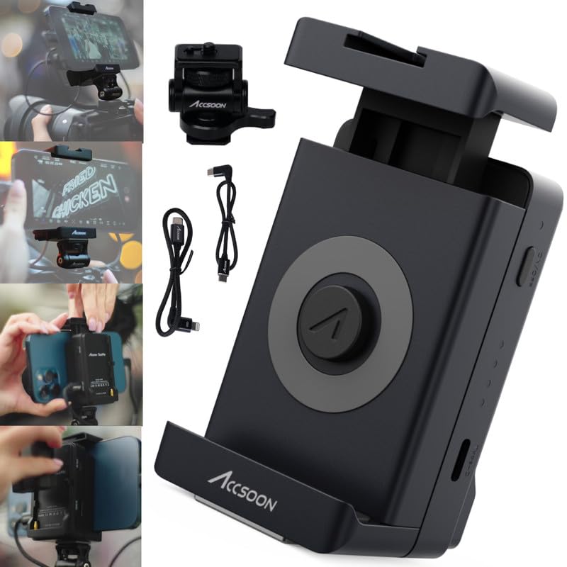 Accsoon SeeMo Video Transmitter Monitor Adattatore HDMI a USB/iOS HD Video Capture Adattatore per iPad/iPhone/Fotocamere per monitorare/registrazione/streaming live (nero)