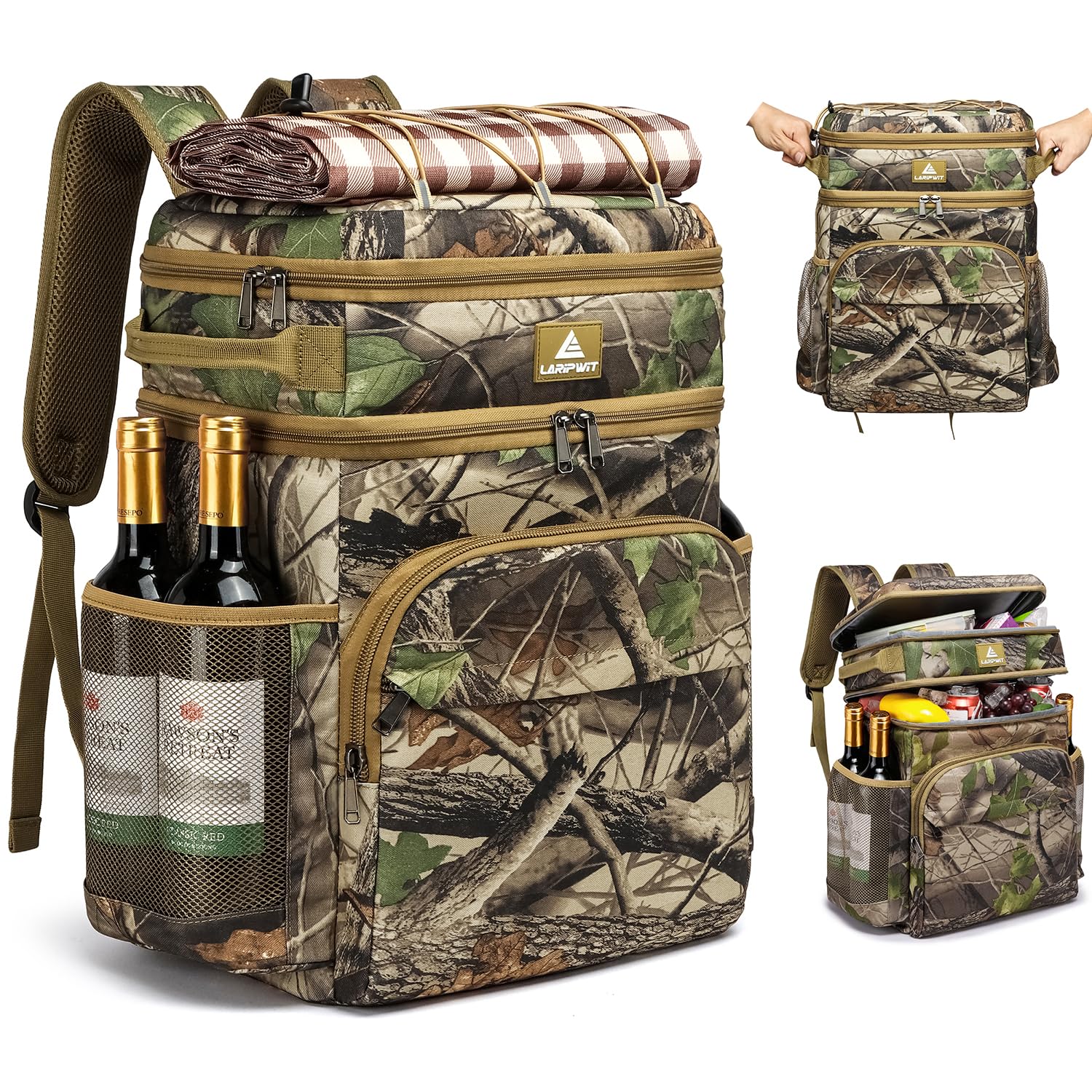 termico con 54 lattine, a prova di perdite, da picnic, per uomini e donne