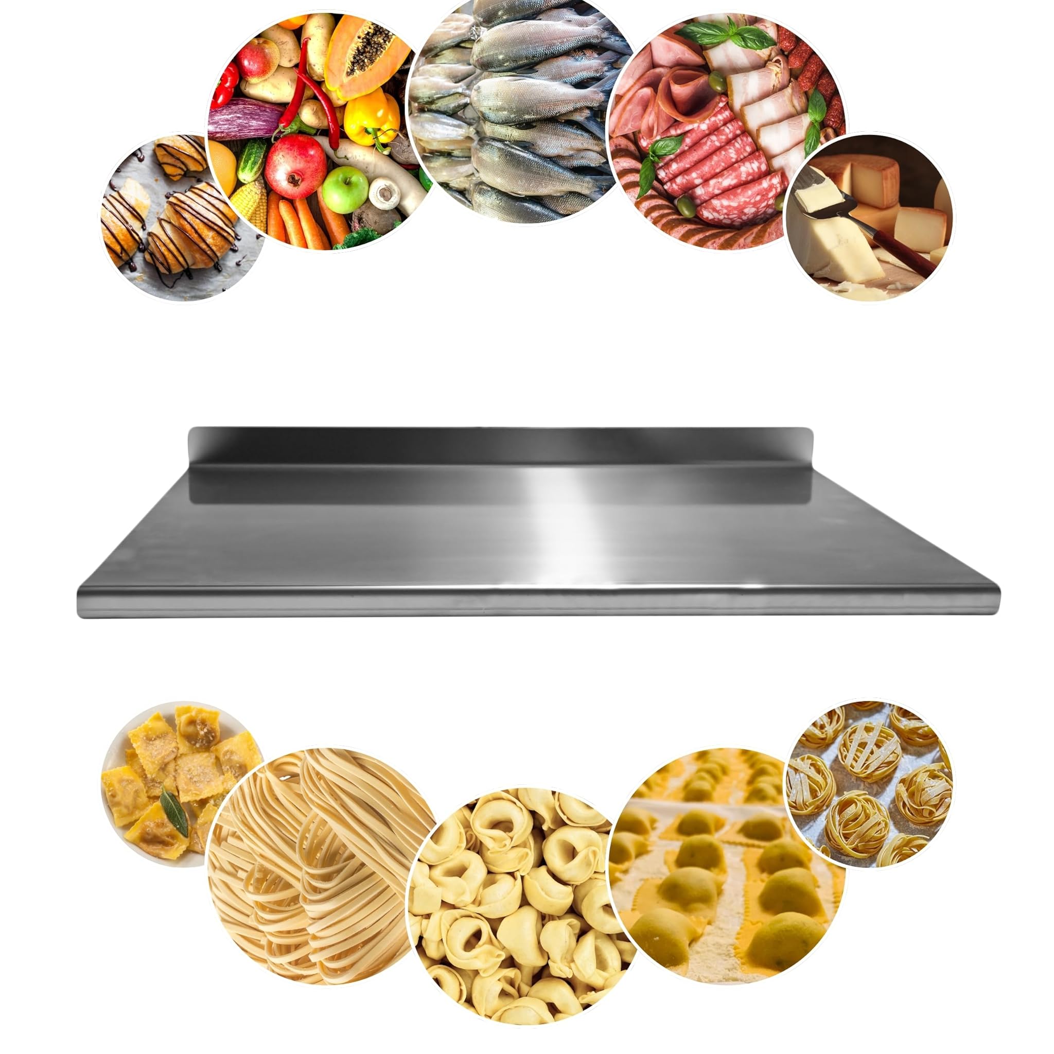 PRM Acciai Tagliere Acciaio Inox Misura Personalizzabile