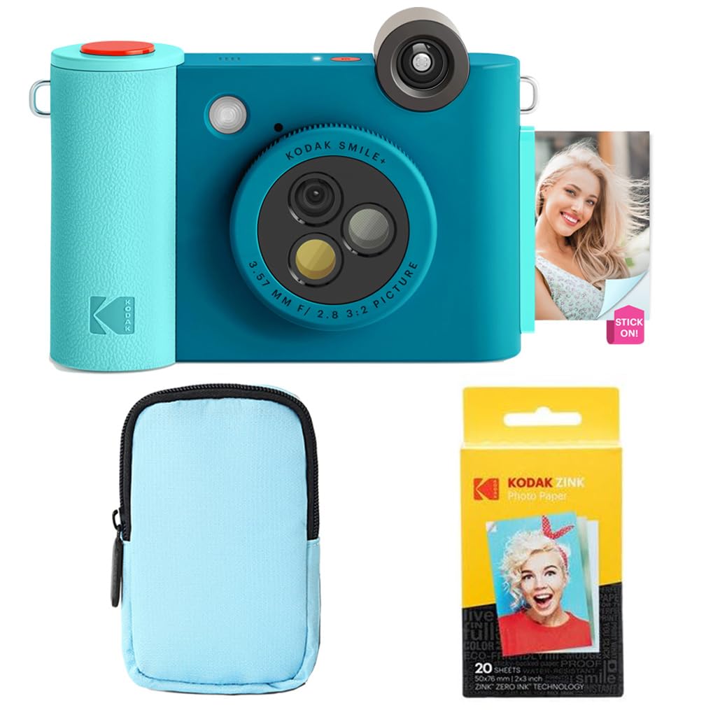 Kodak Smile+ Fotocamera & Stampante Bluetooth 10MP, Blu
