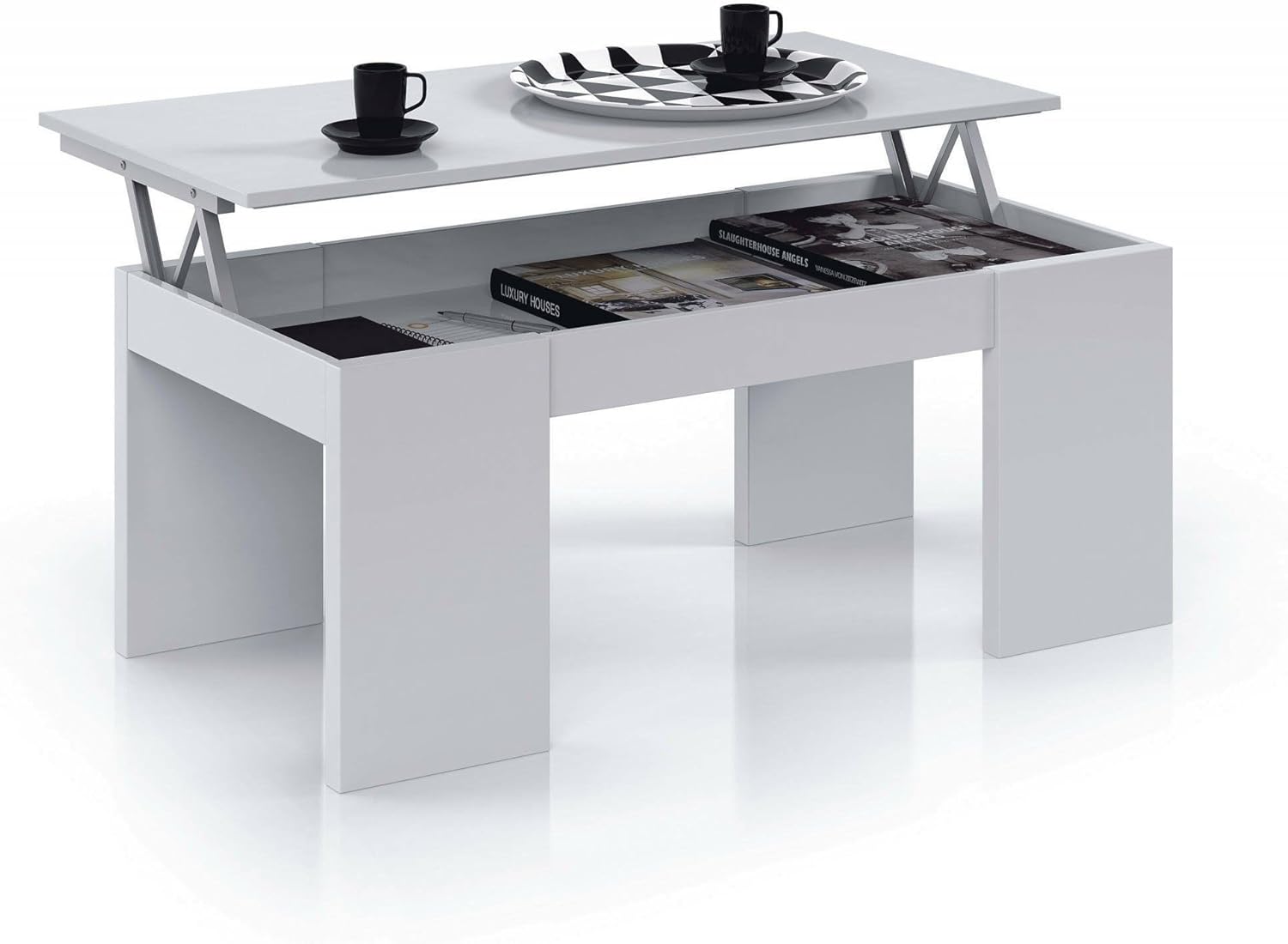 Dmora Tavolino da Salotto Malibu con Piano Elevabile - immagine 7