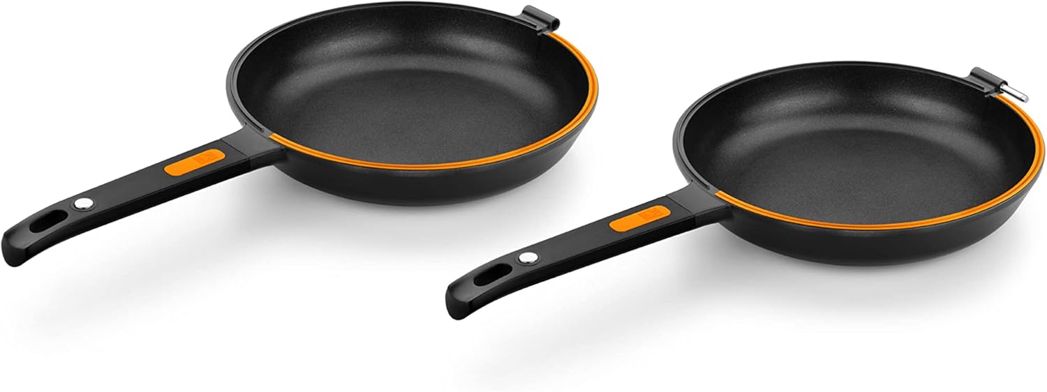 Bra Efficient Duo Padella Doppia 20 cm, Nera/Arancione - immagine 4