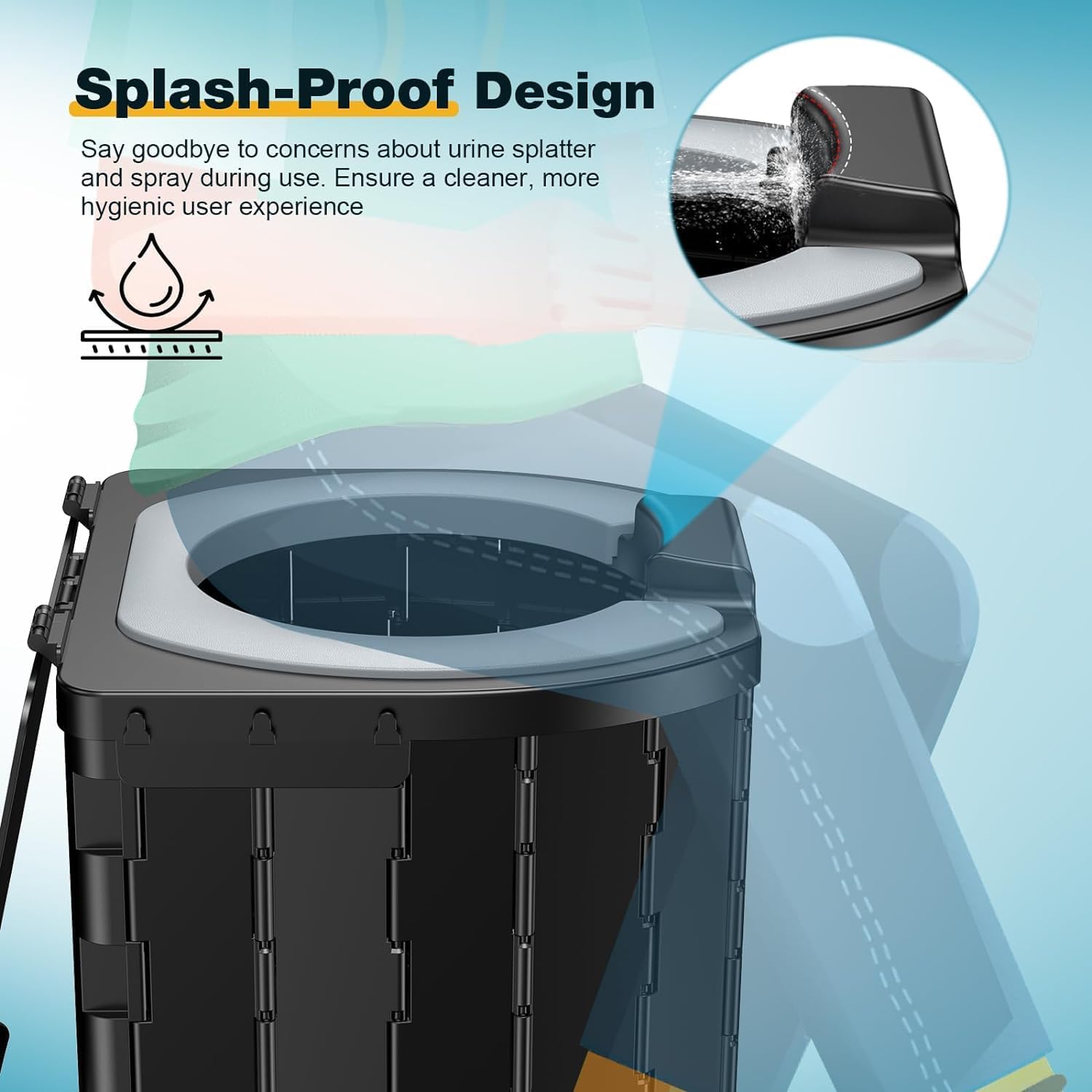 WC da campeggio pieghevole max 200 kg - immagine 3