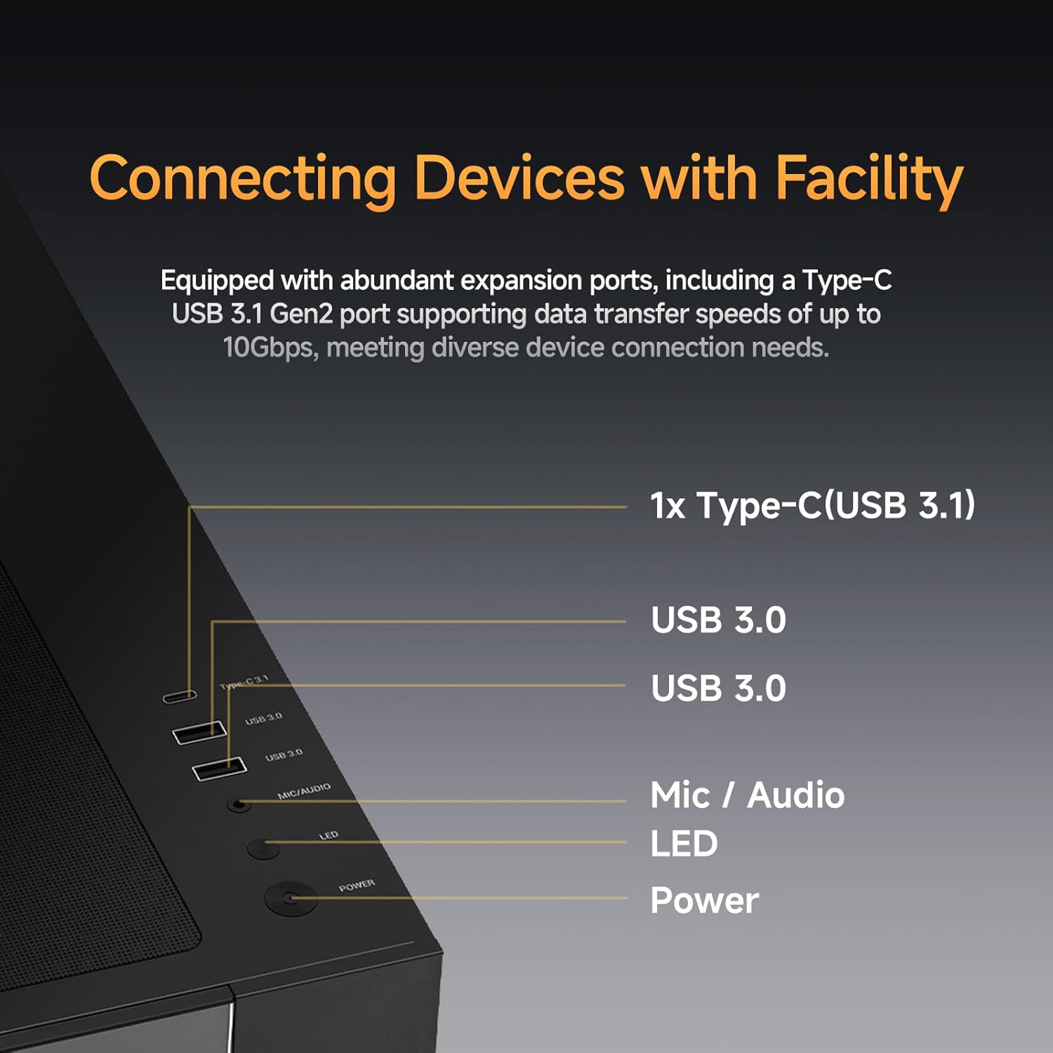 Iota C70 Mid-Tower Computer Case con 6 Ventole ARGB - immagine 7