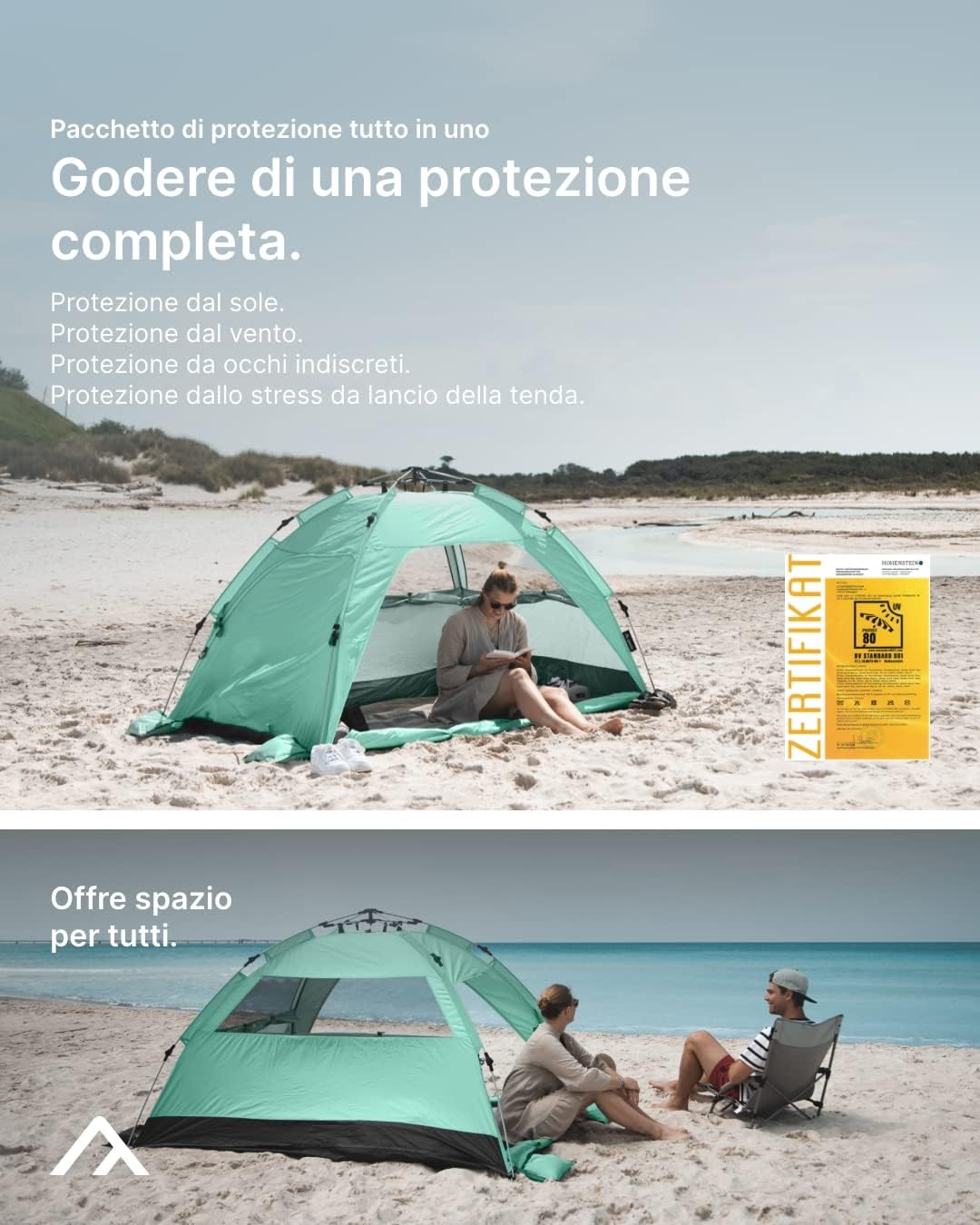 Qeedo Quick Palm Tenda da Spiaggia Montaggio Rapido - immagine 2