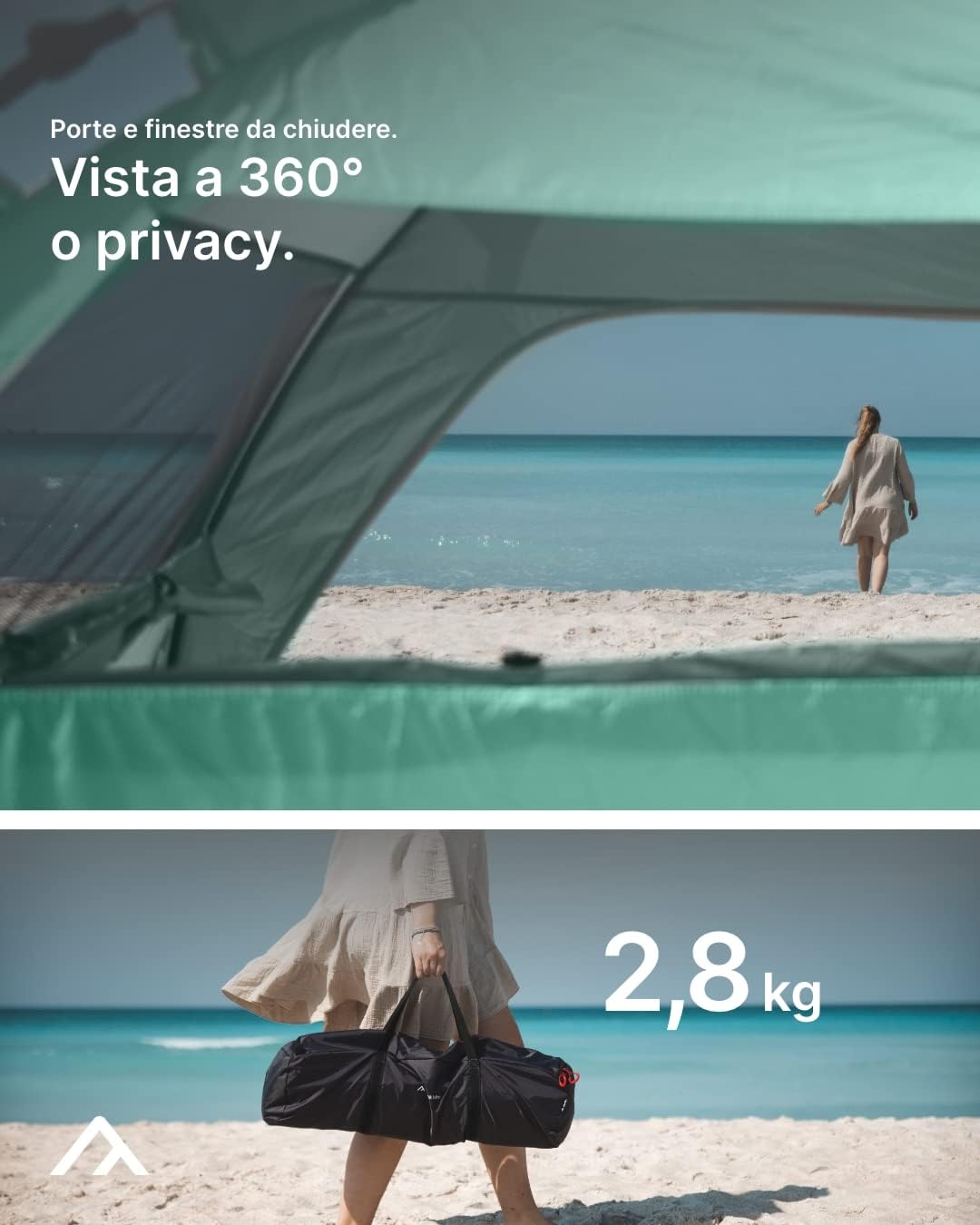 Qeedo Quick Palm Tenda da Spiaggia Montaggio Rapido - immagine 4