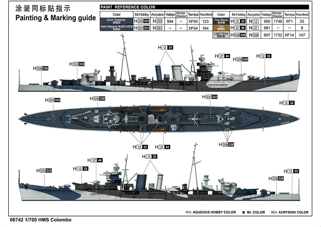 Trumpeter - hms colombo - immagine 8