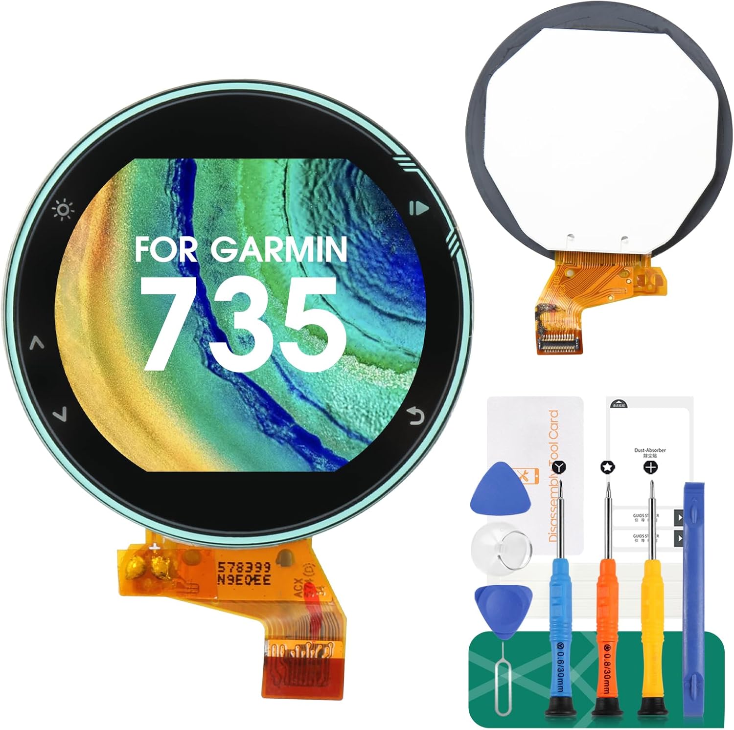 Schermo LCD di Ricambio per Garmin Forerunner 735, Blu - immagine 1