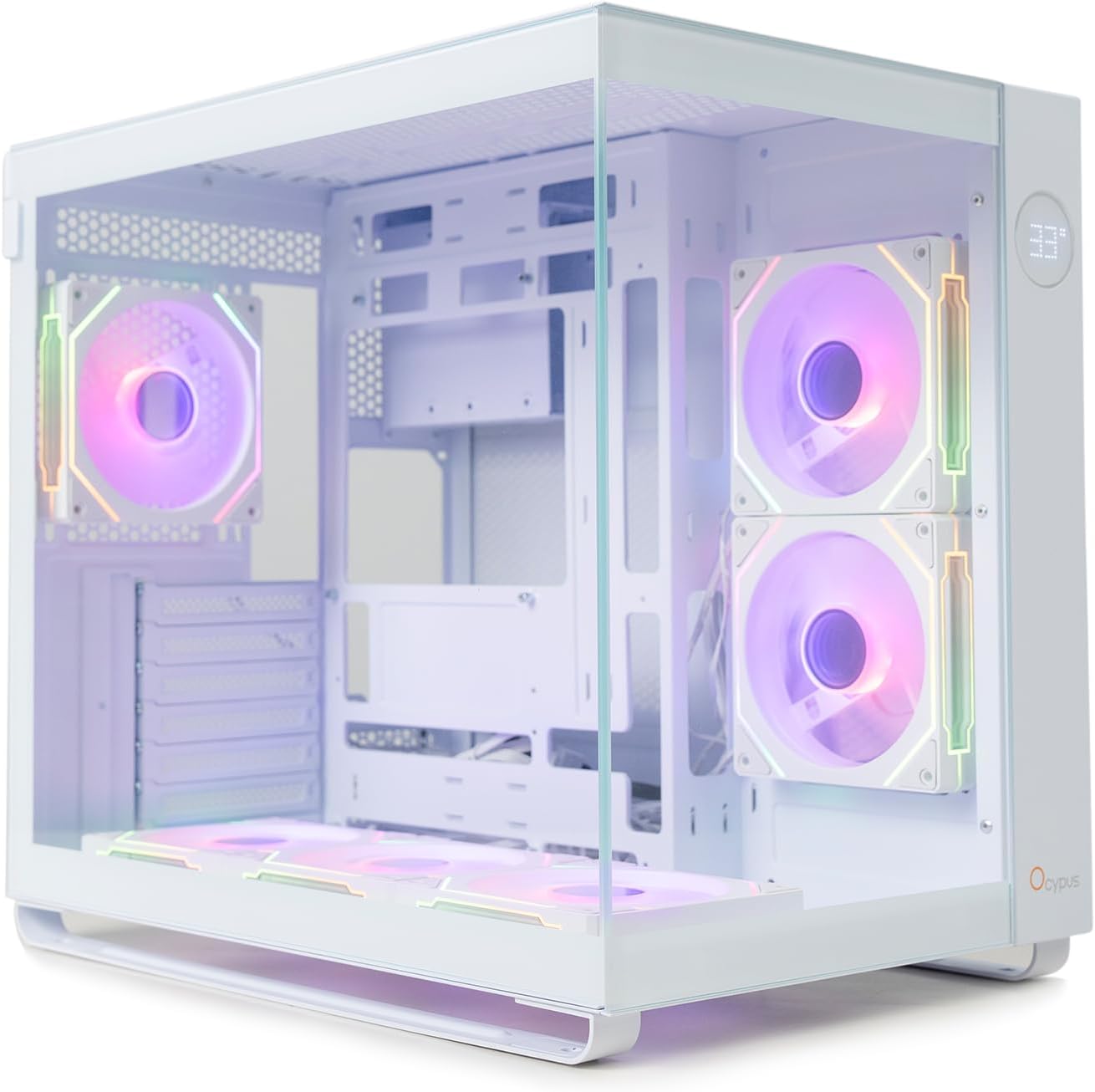 Iota C70 Mid-Tower PC Gaming Case con Display Digitale (WH) - immagine 1