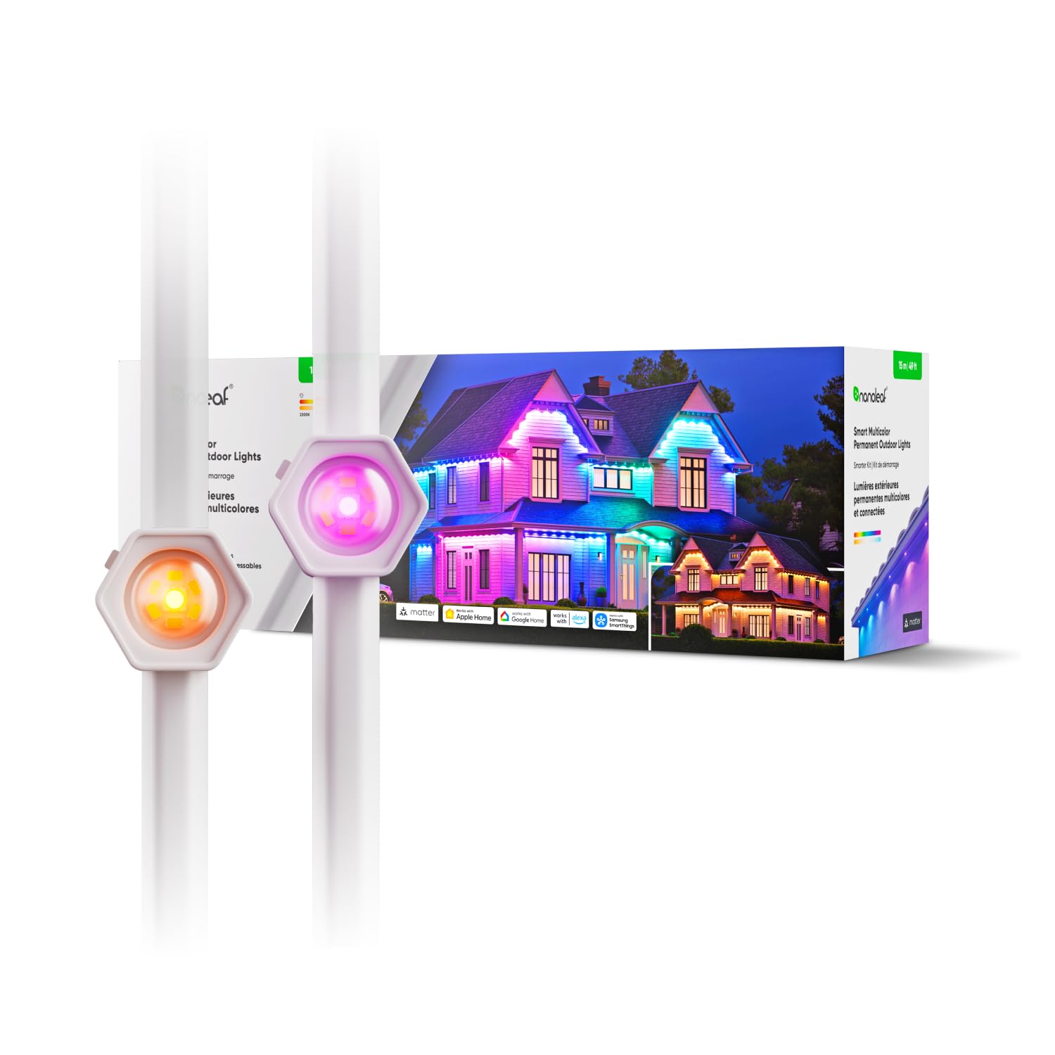 Nanoleaf Smart RGBICW Outdoor Wall Lights Starter Pack 15m