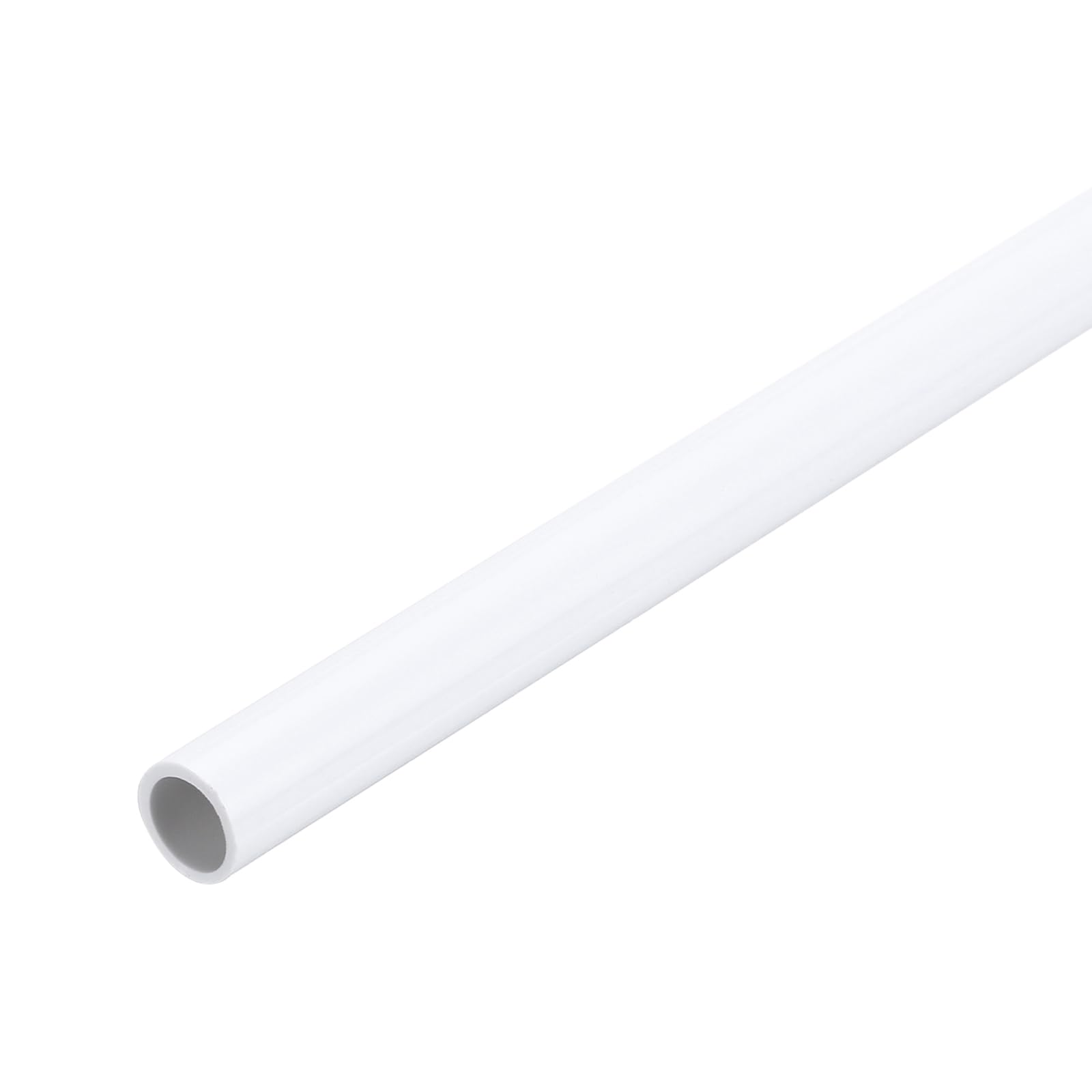 QUARKZMAN 2Pz Tubi Rotondi in PVC Bianco da 0,35" 7mm ID 9mm OD 12" Tubo Pvc Rigido Tondo Alto Impatto per Tubo Acqua, Acquario, Vasca Pesci, Giardino Serra, Bianco
