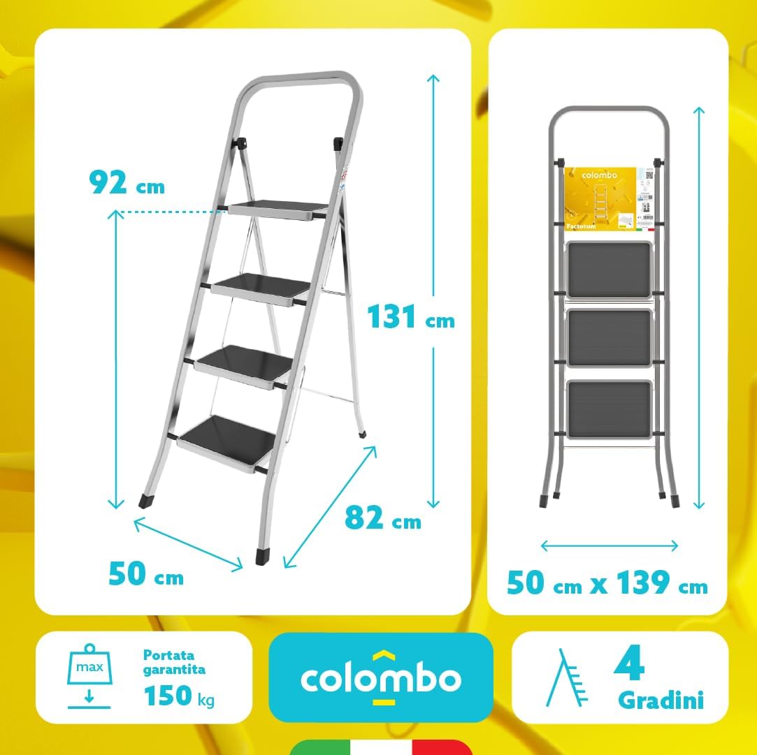 COLOMBO Sgabello in alluminio 4 gradini - immagine 4