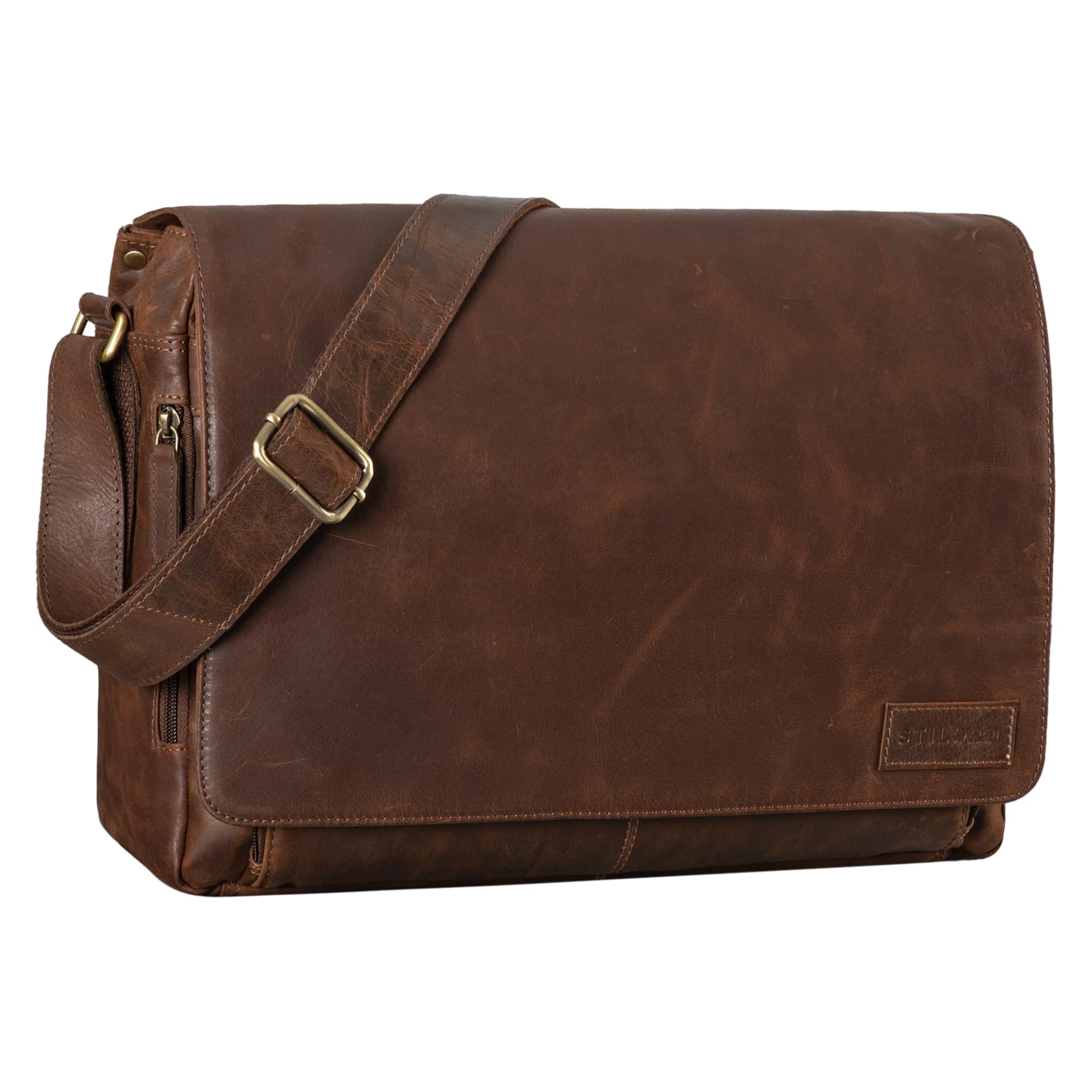 STILORD 'Rick' Borsa a tracolla Vintage in pelle