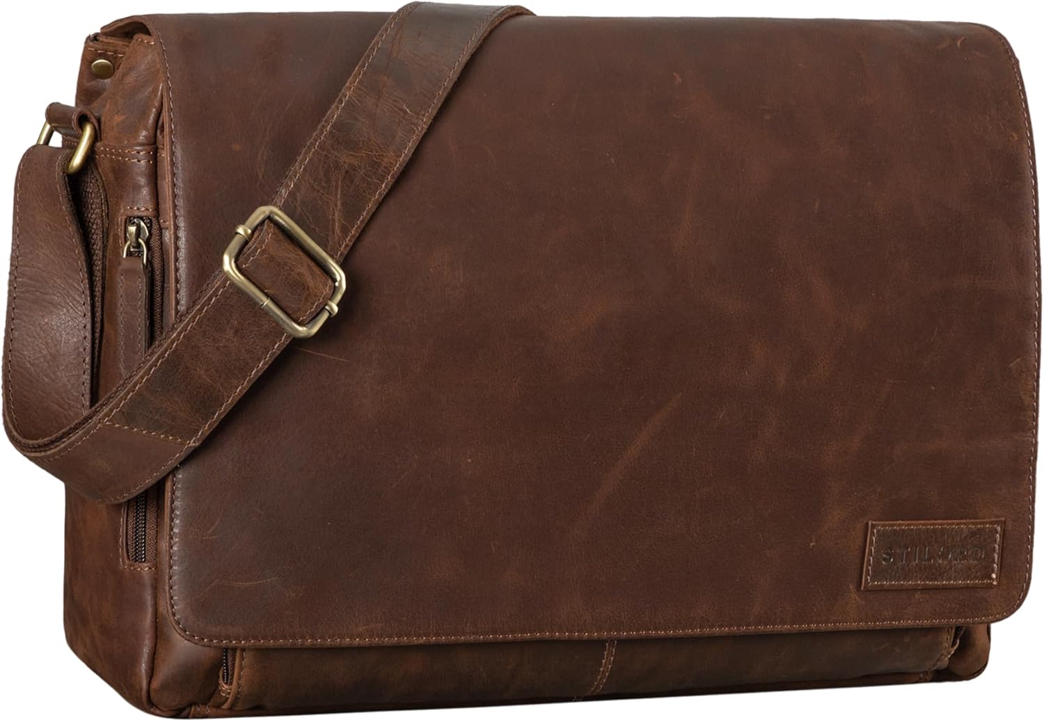 STILORD 'Rick' Borsa a tracolla Vintage in pelle - immagine 1
