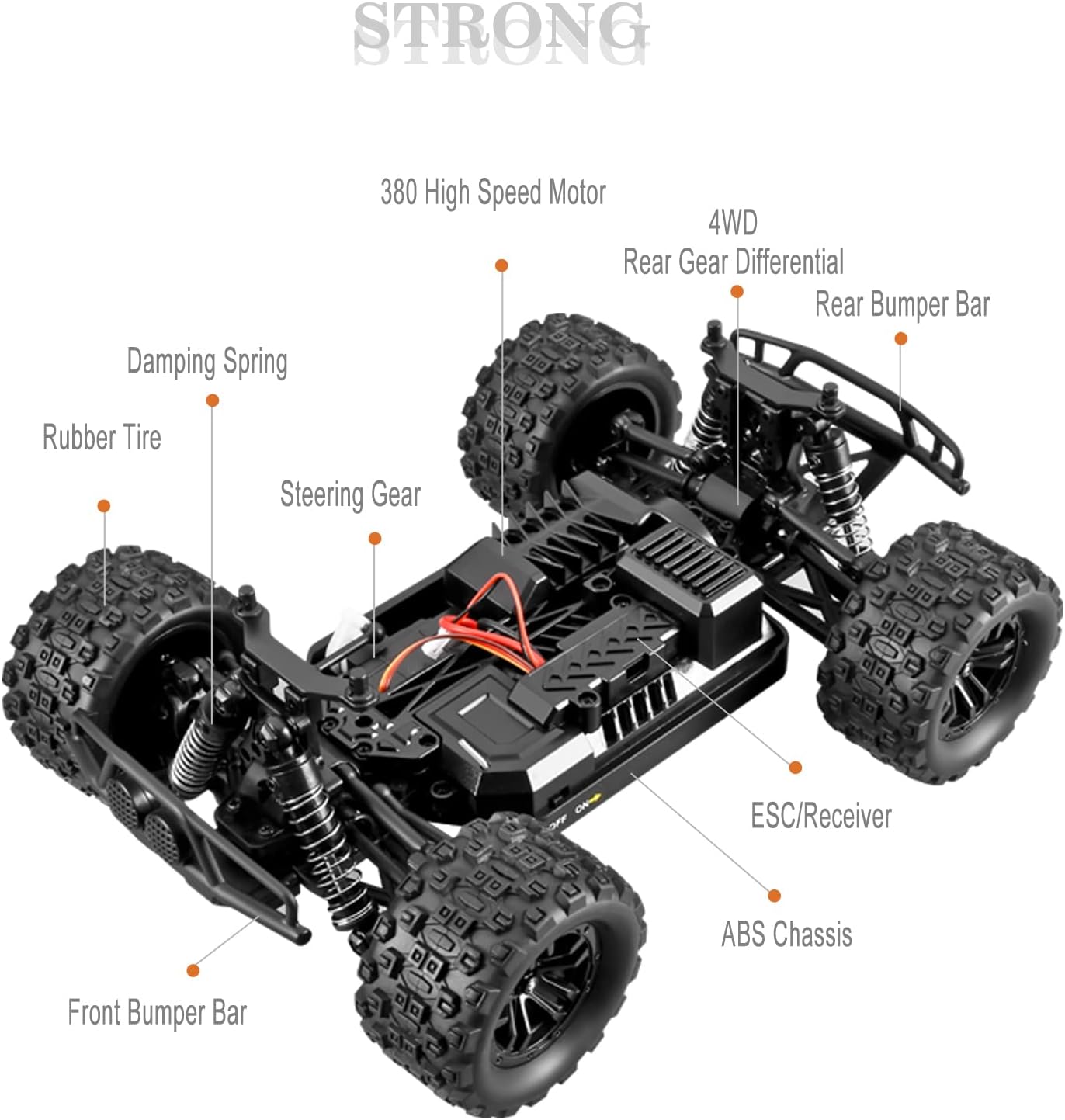 dexinco Macchina Telecomandata RC 40 km/h 1/18 - immagine 6