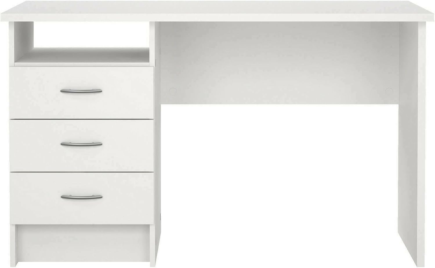 Dmora Scrivania Priscille Multiuso 120x48 h72 cm, Bianco - immagine 5
