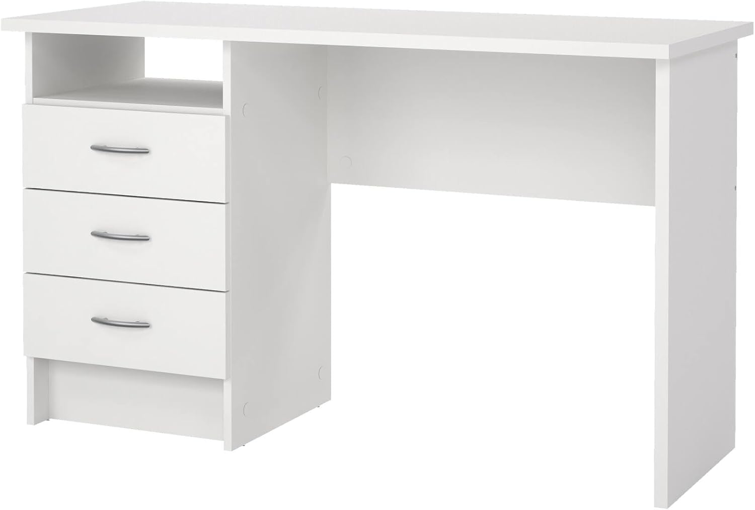 Dmora Scrivania Priscille Multiuso 120x48 h72 cm, Bianco - immagine 6