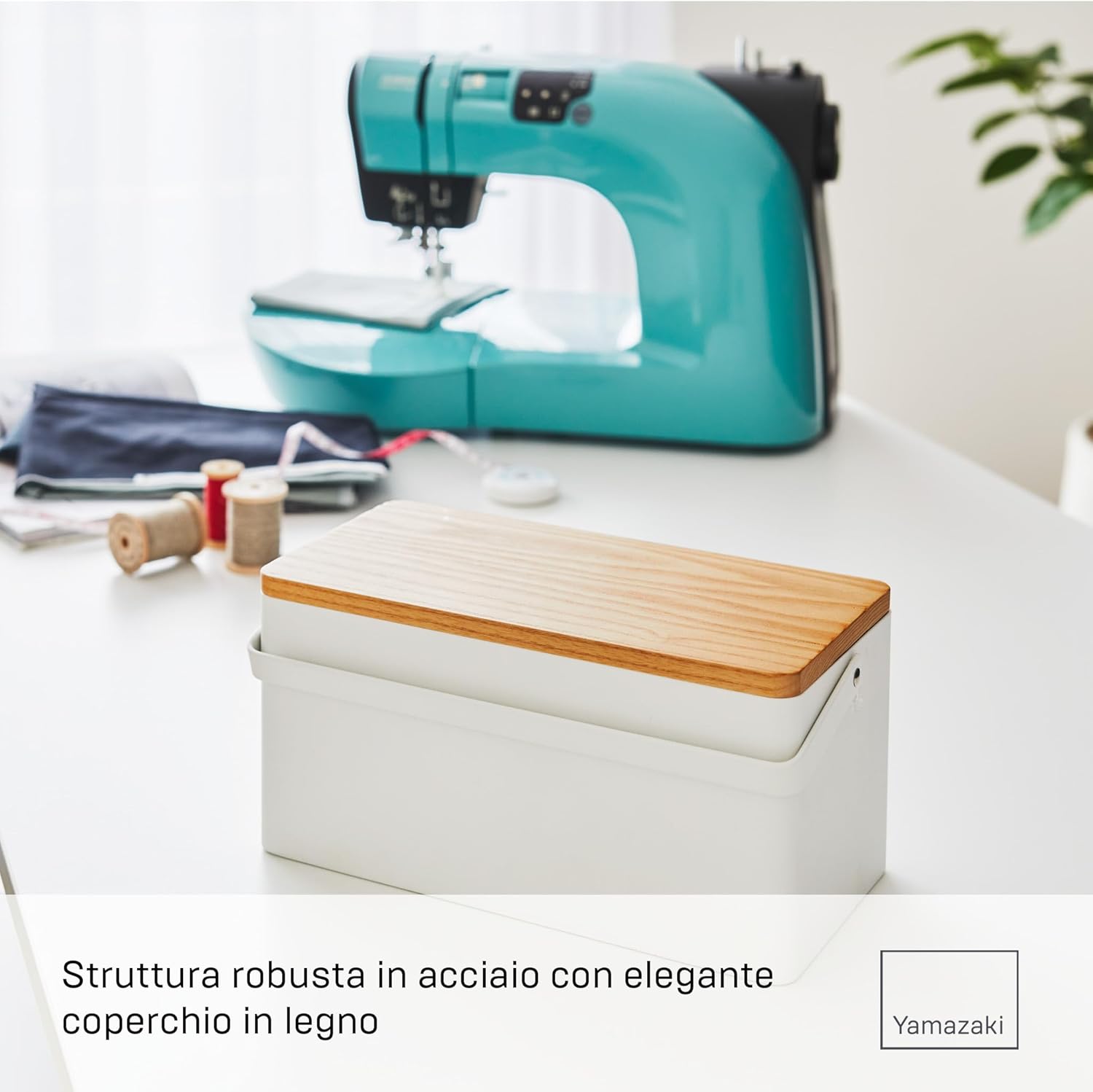 Yamazaki 5060 TOWER Sewing Box, white - immagine 2