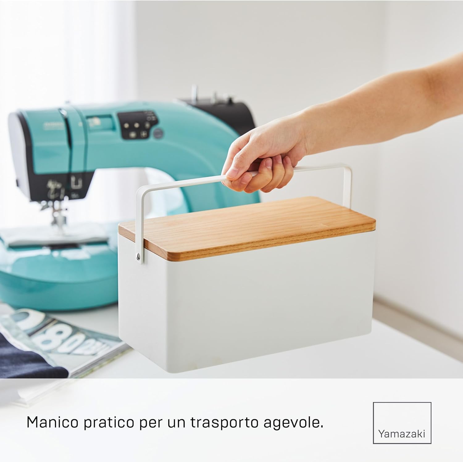 Yamazaki 5060 TOWER Sewing Box, white - immagine 4
