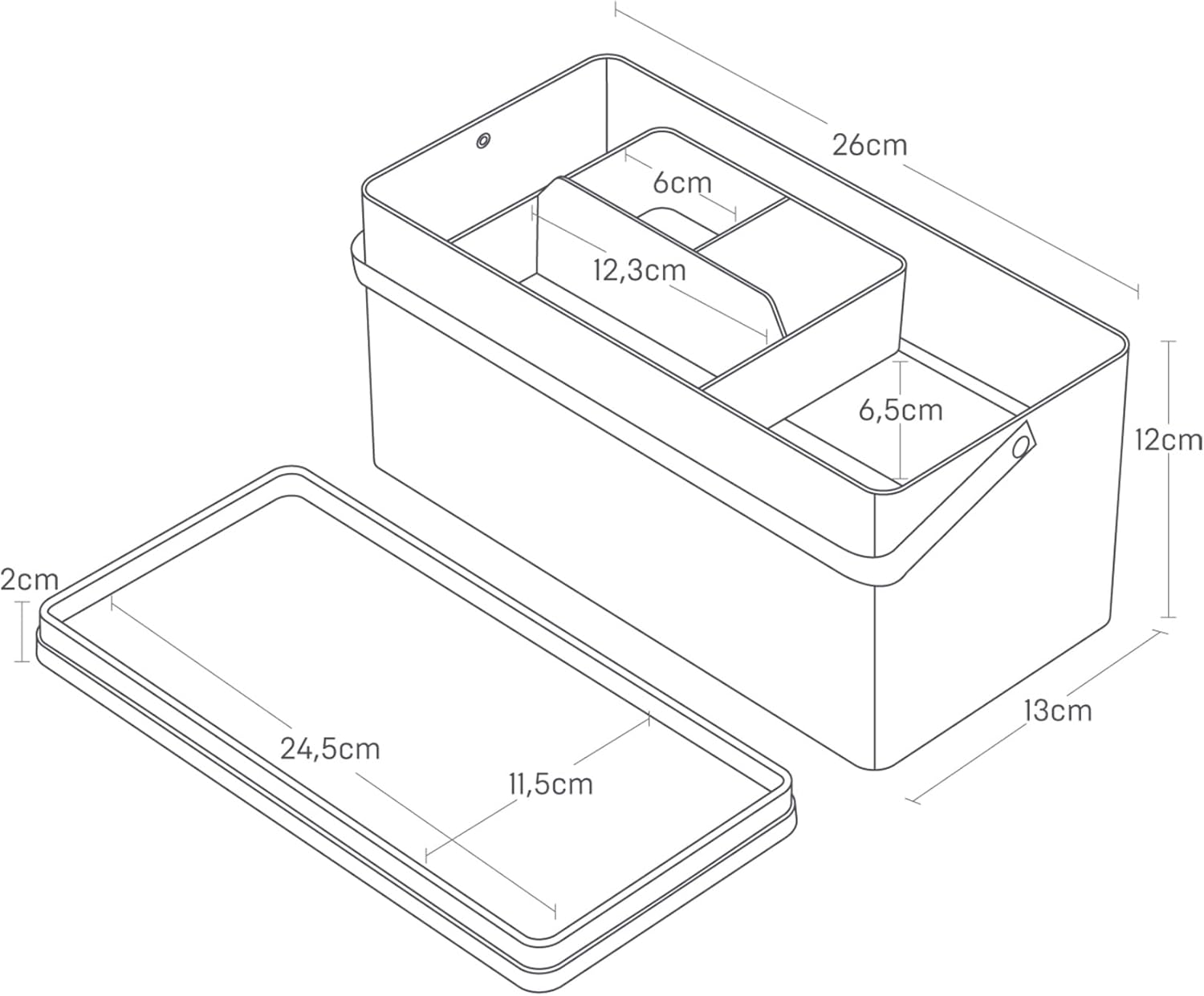 Yamazaki 5060 TOWER Sewing Box, white - immagine 5