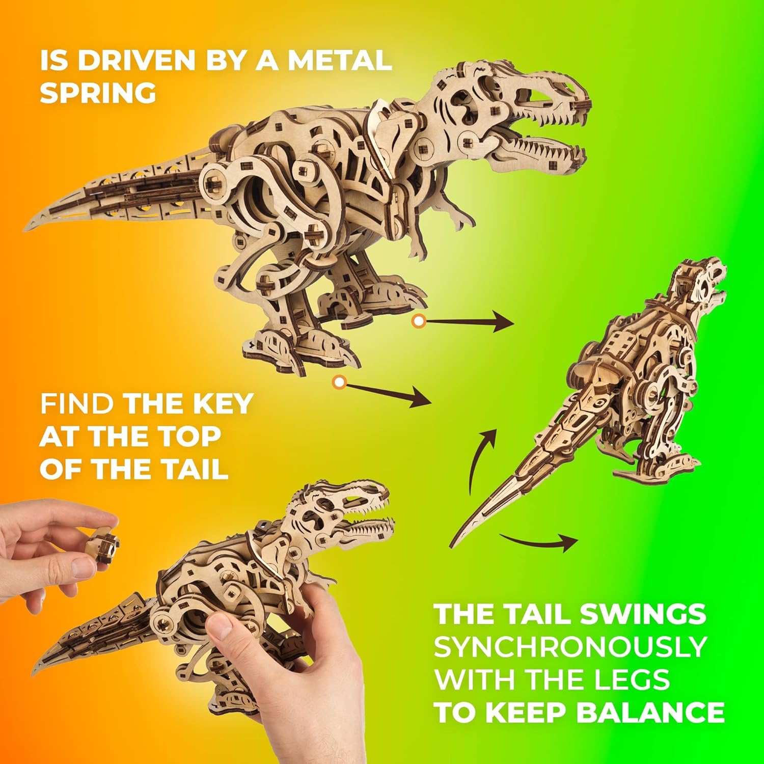Ugears Tirannosauro Rex - Puzzle 3D in Legno - immagine 5