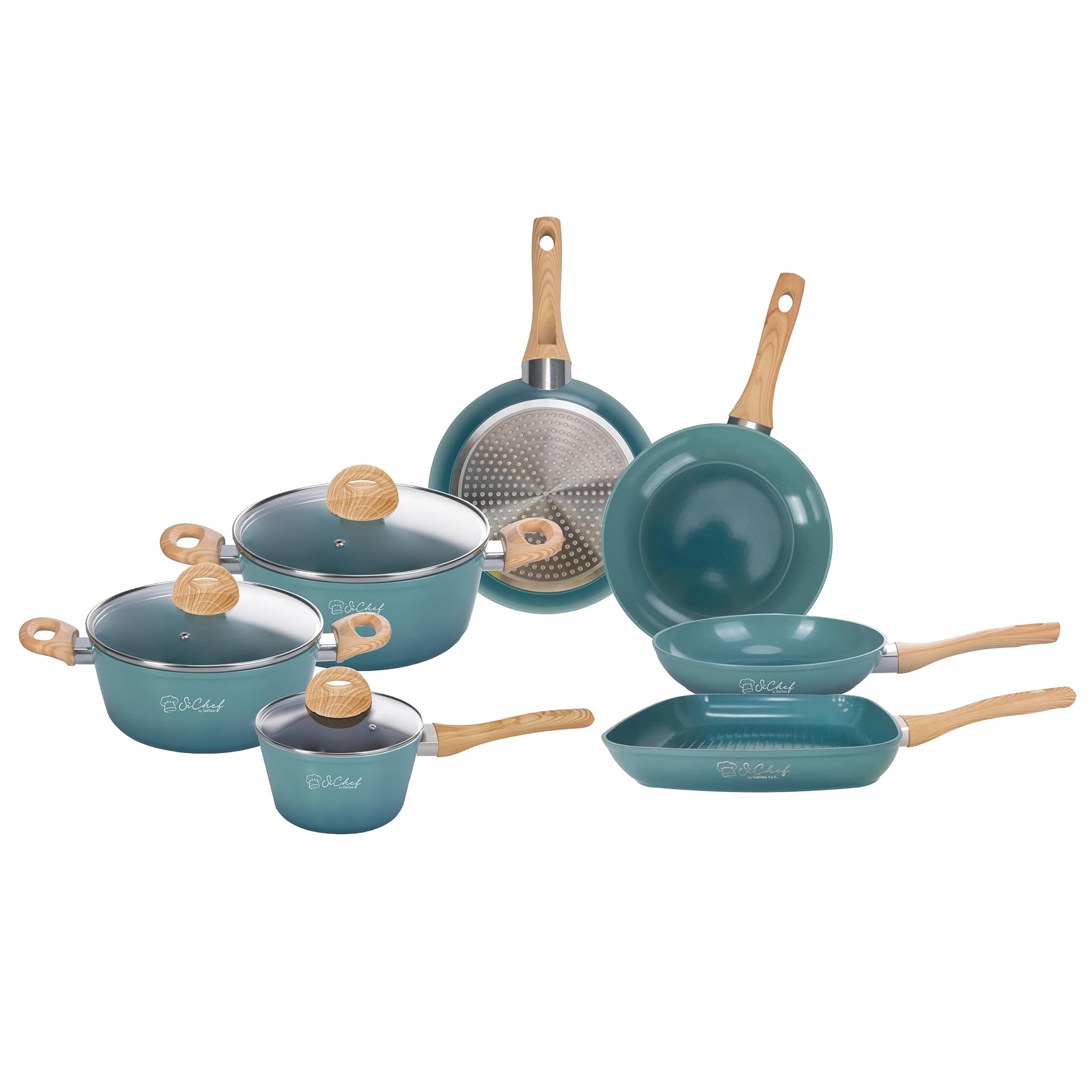 SìChef Batteria 10 Pezzi Induzione, Boracay